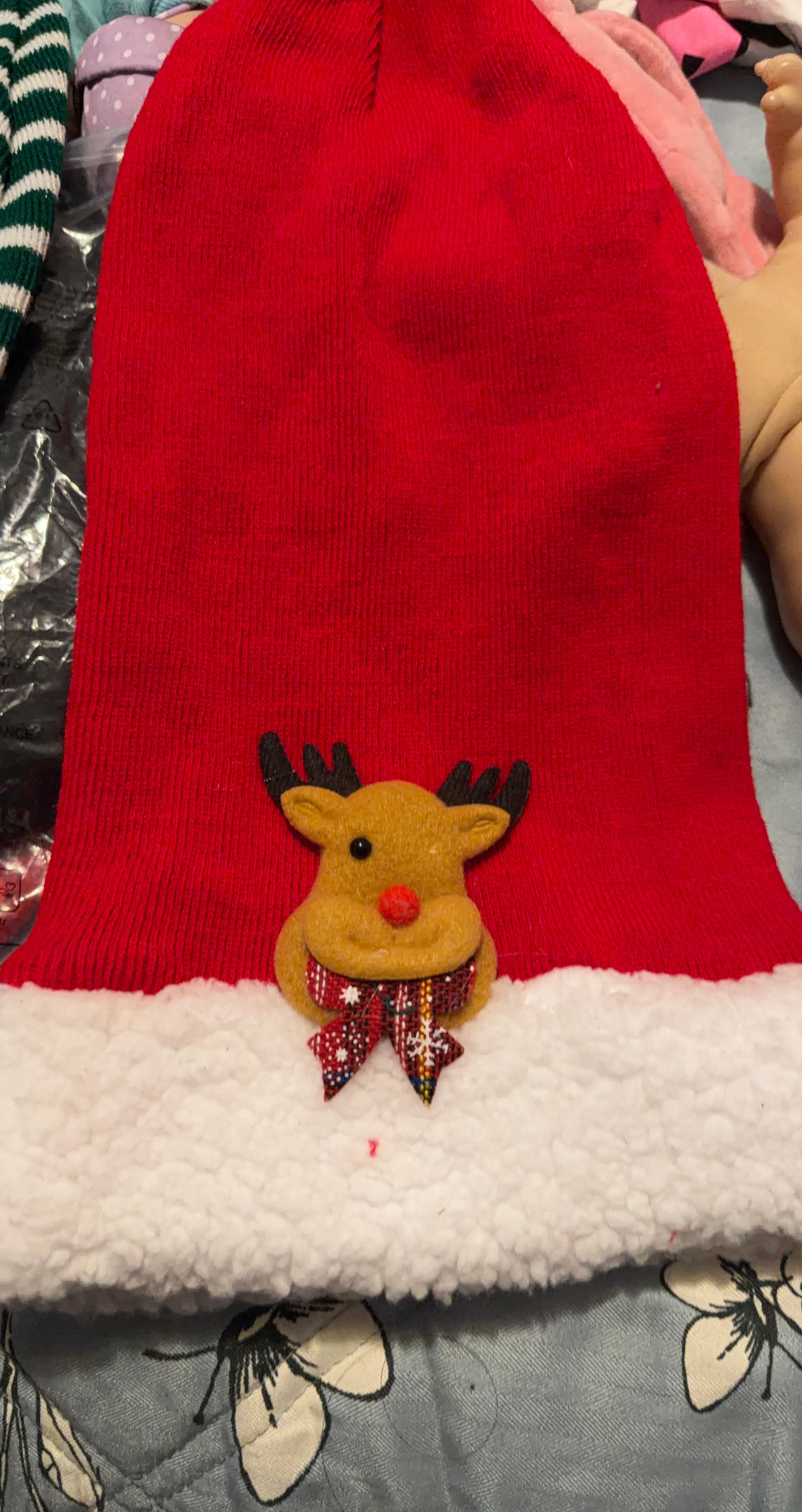 Red Reindeer Holiday Hat