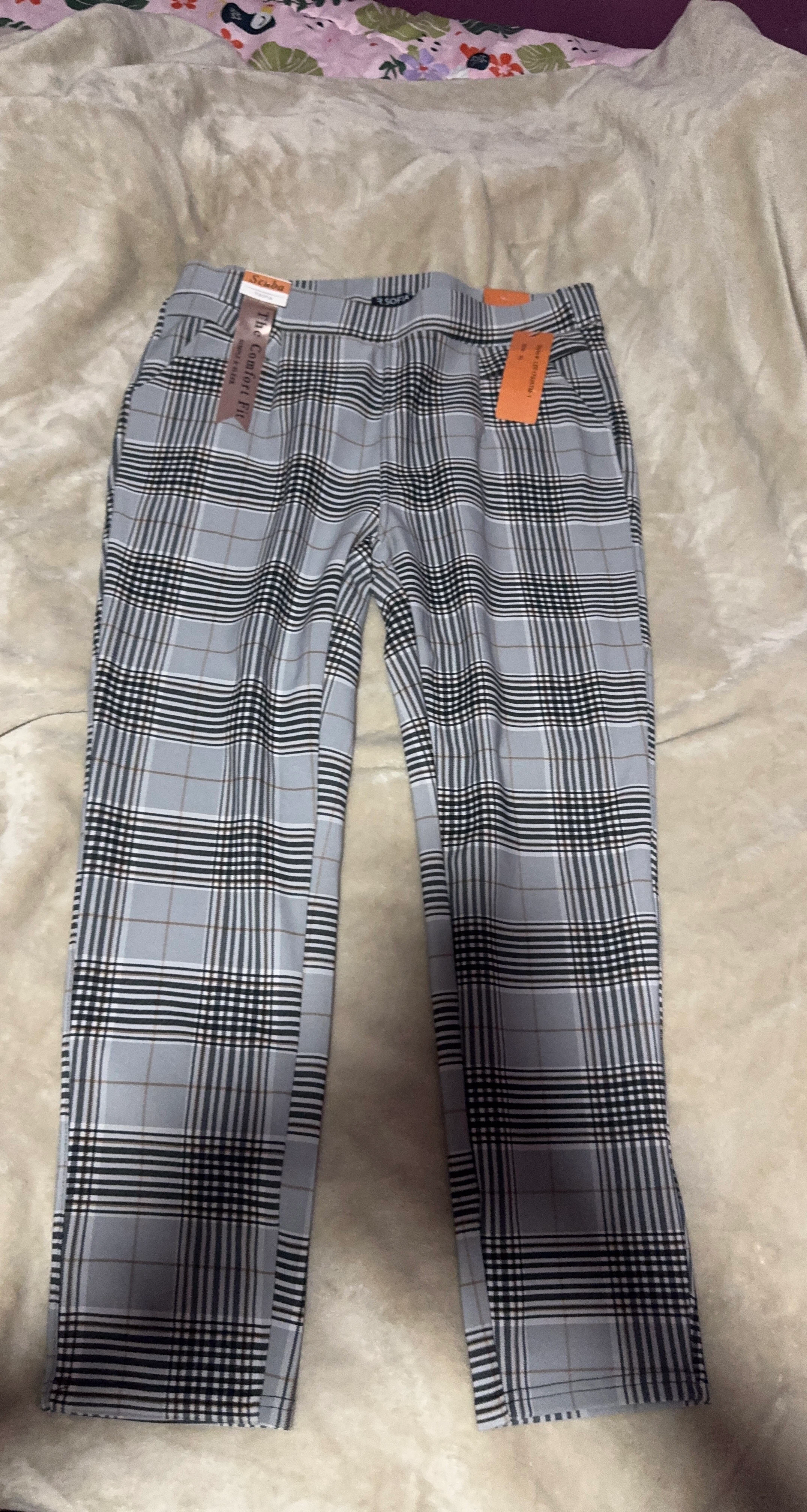 Sofia Plaid Scuba Pants