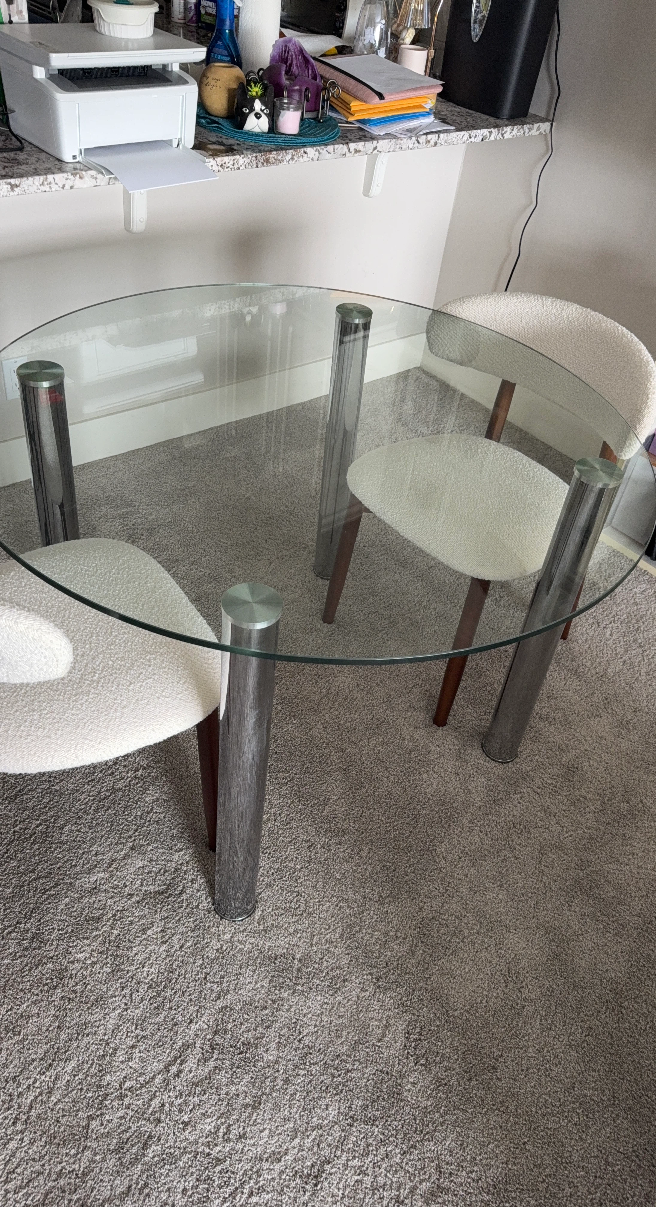 Round Glass Dining Table