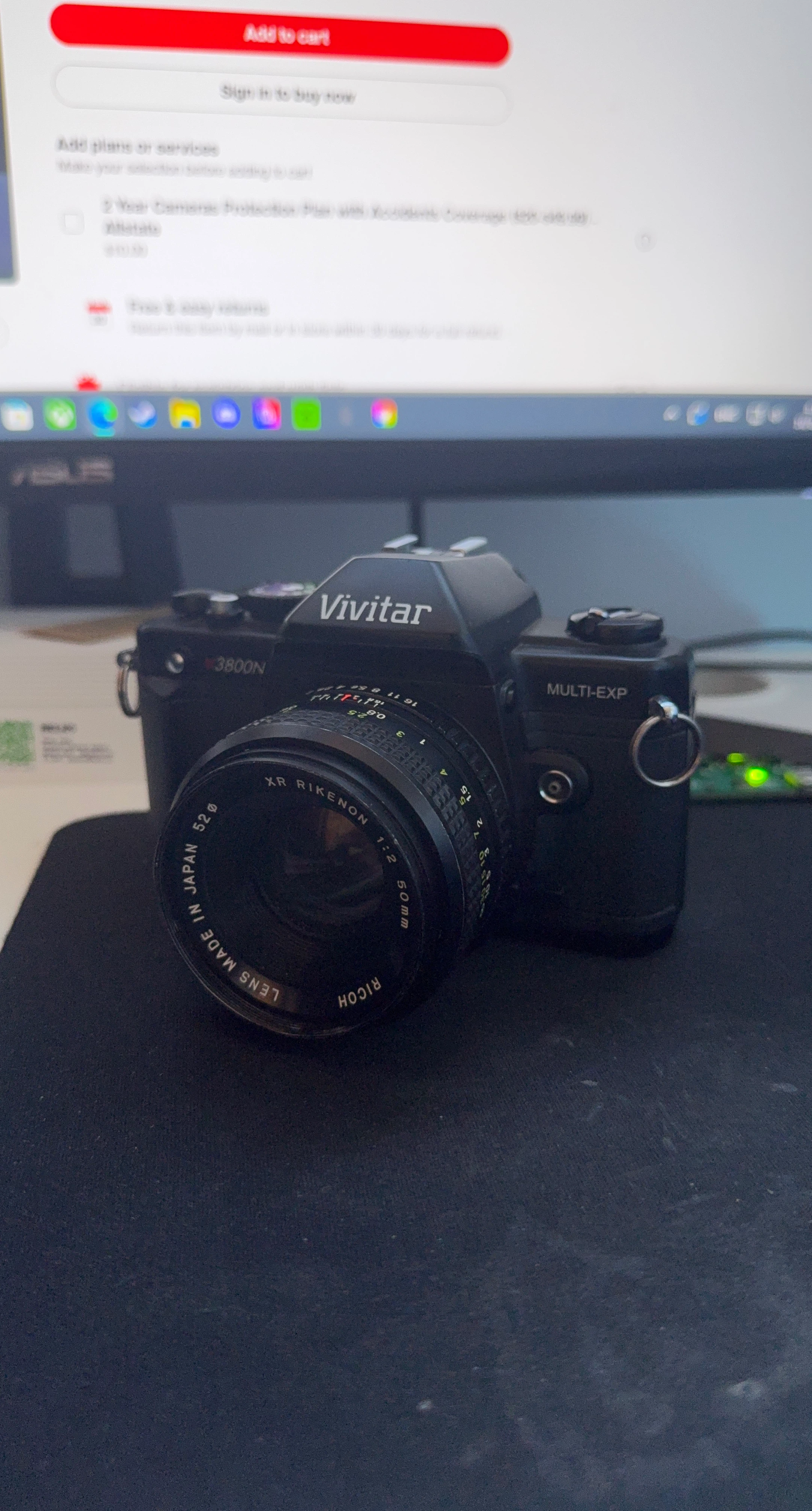 Vivitar 3800N Film Camera with 50mm F2 Ricoh Lens