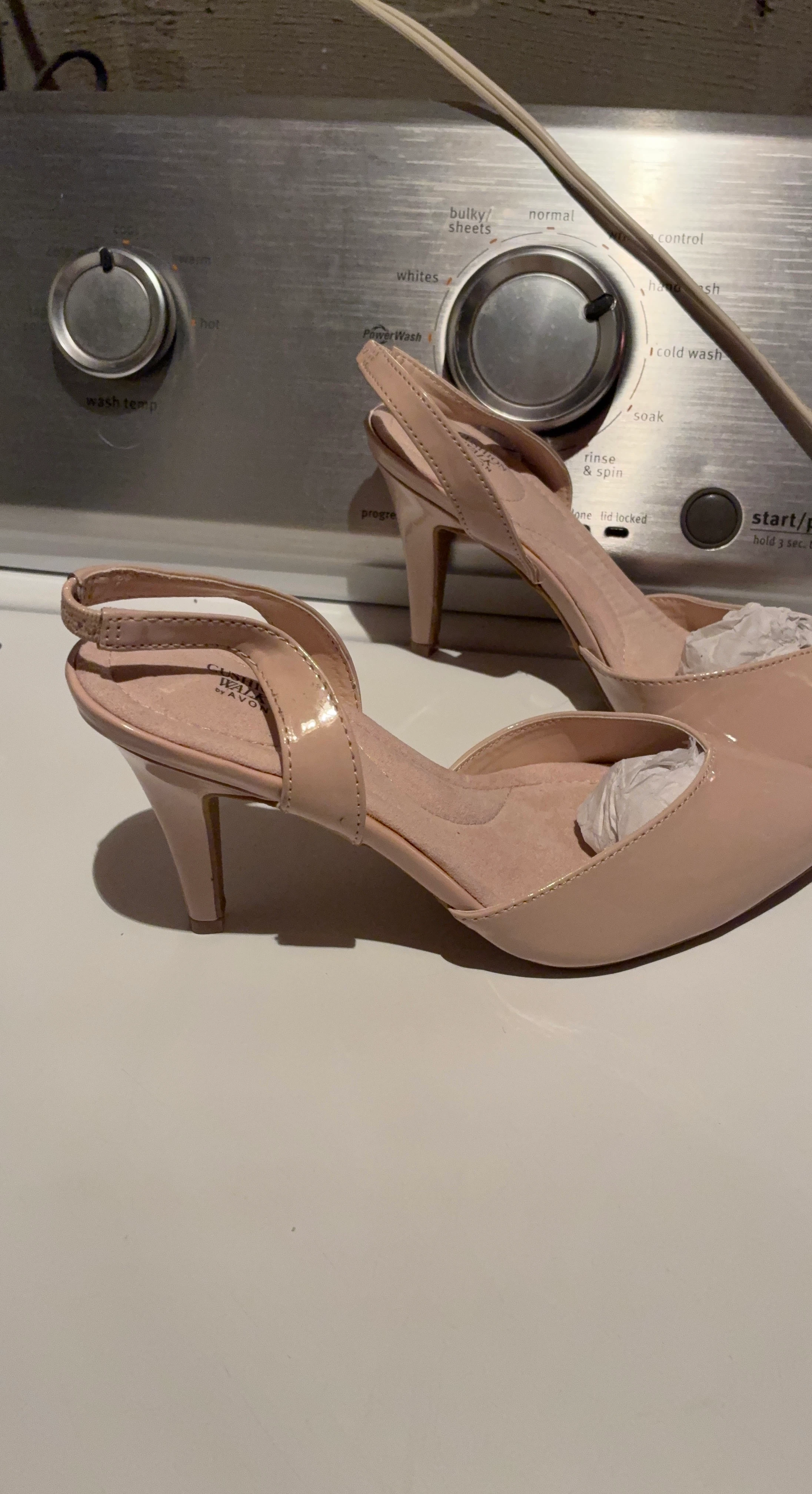 Avon Cushion Walk Beige Slingback Heels