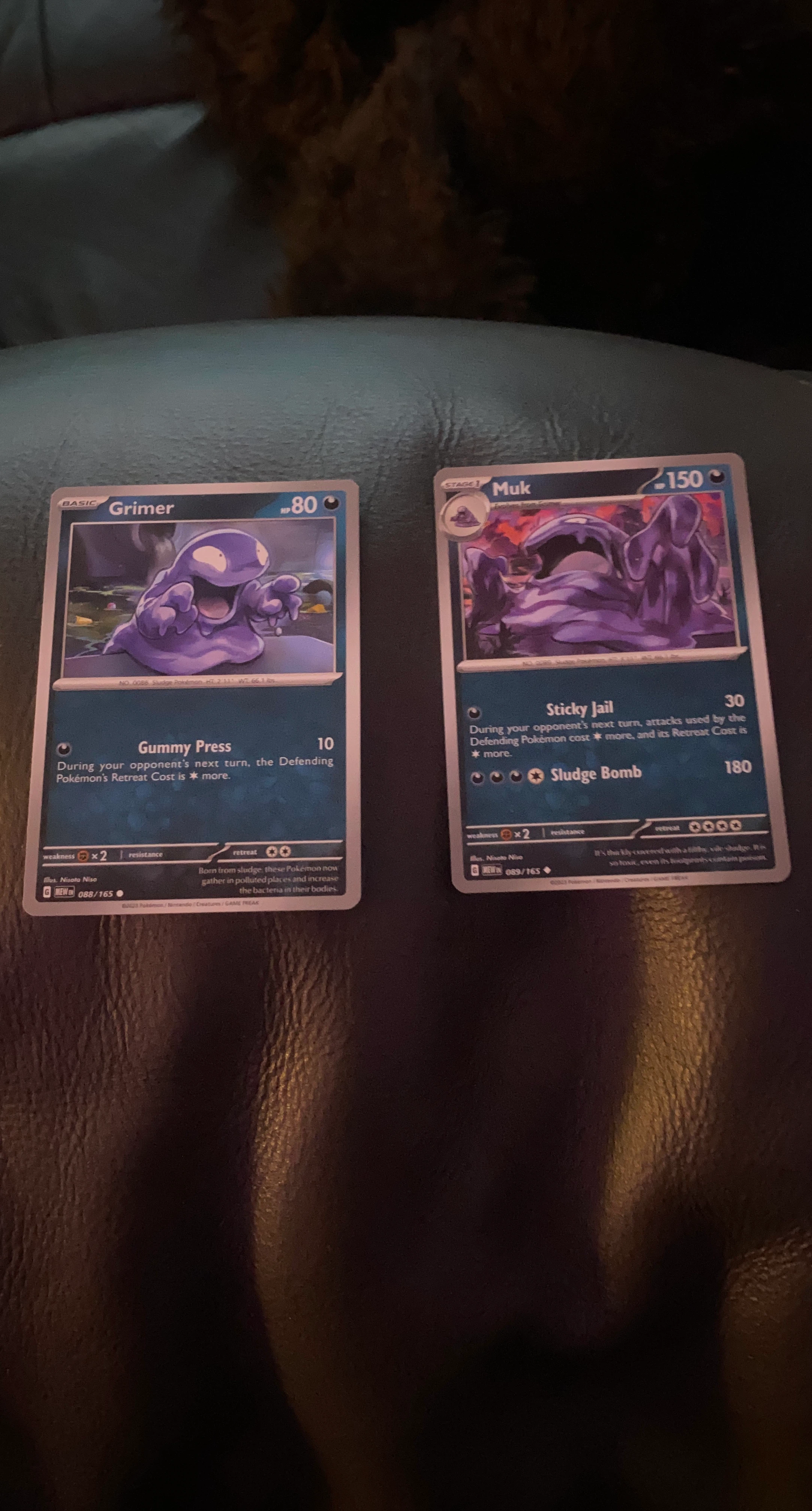 Pokemon Grimer and Muk 151 Series Cards