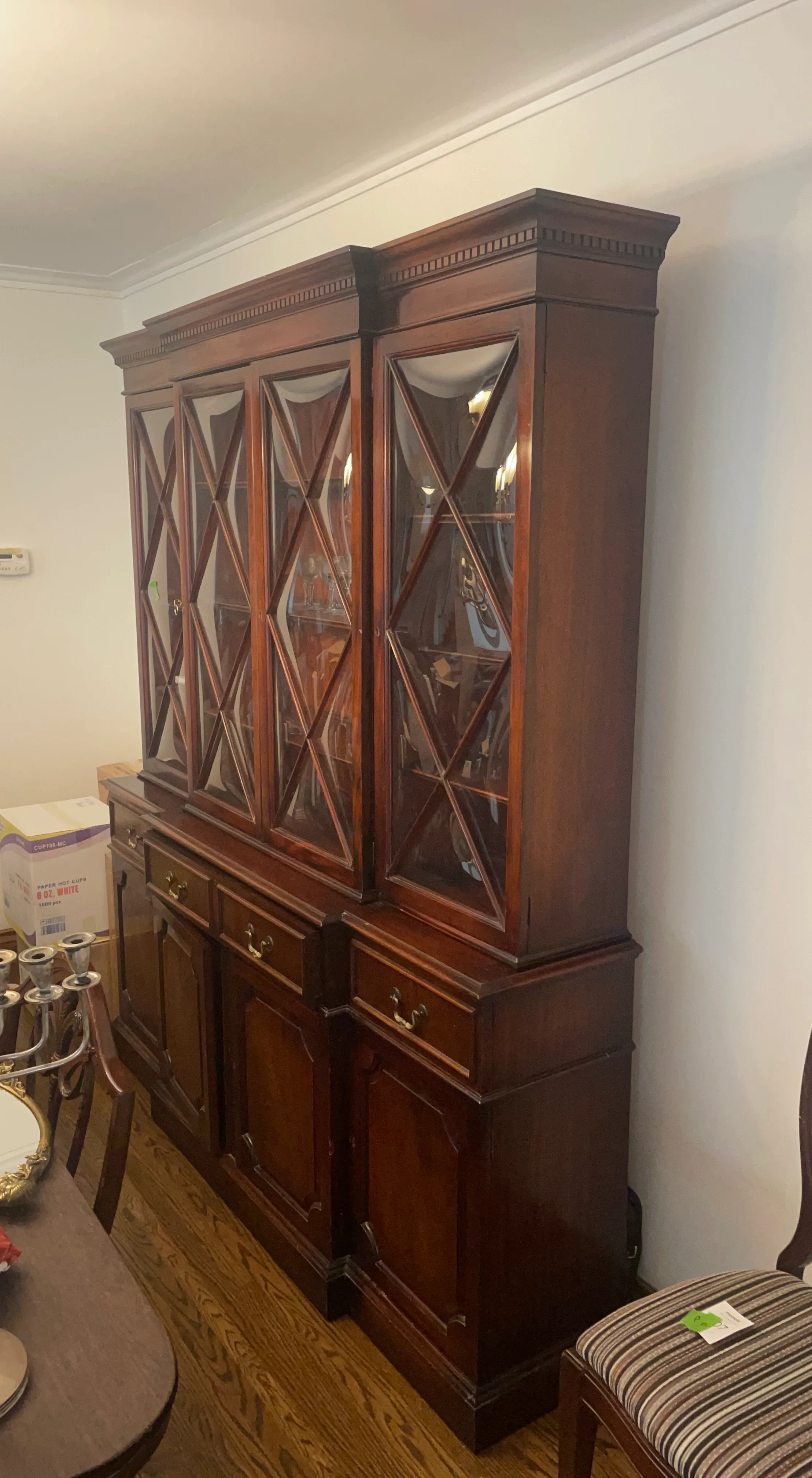 Large Wood China Cabinet