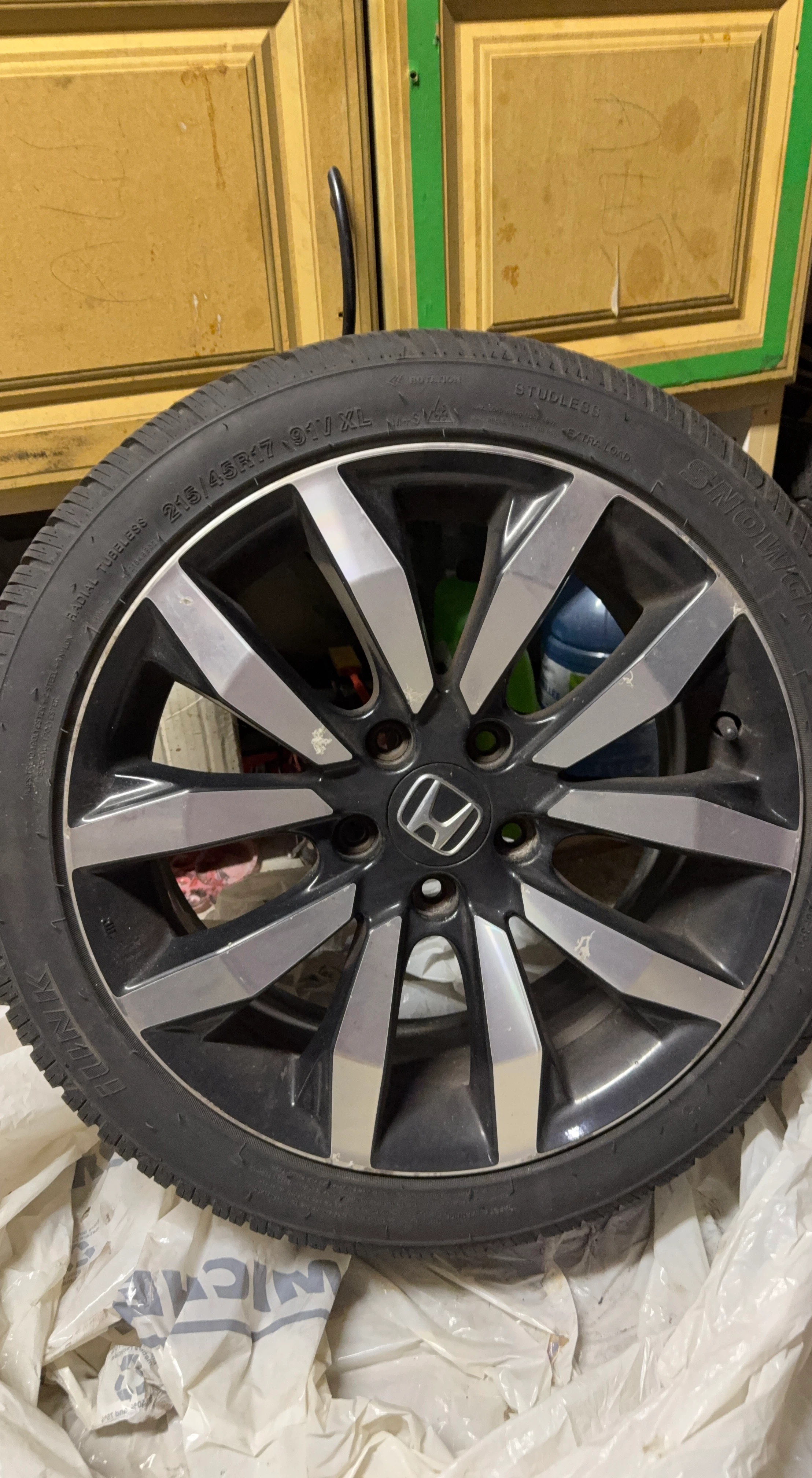 Honda 215/45R17 Winter Tire and Alloy Rim