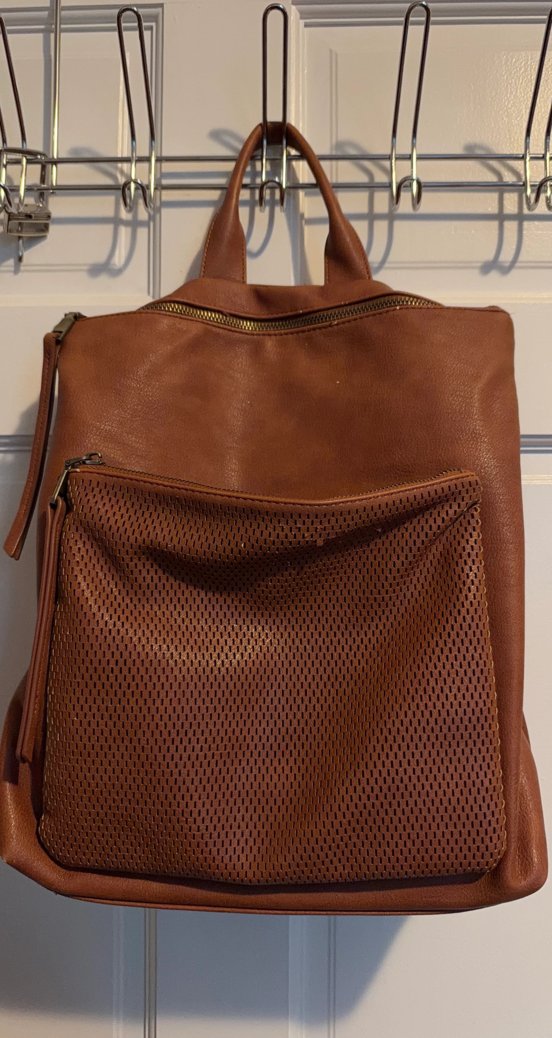 Brown Leather Backpack