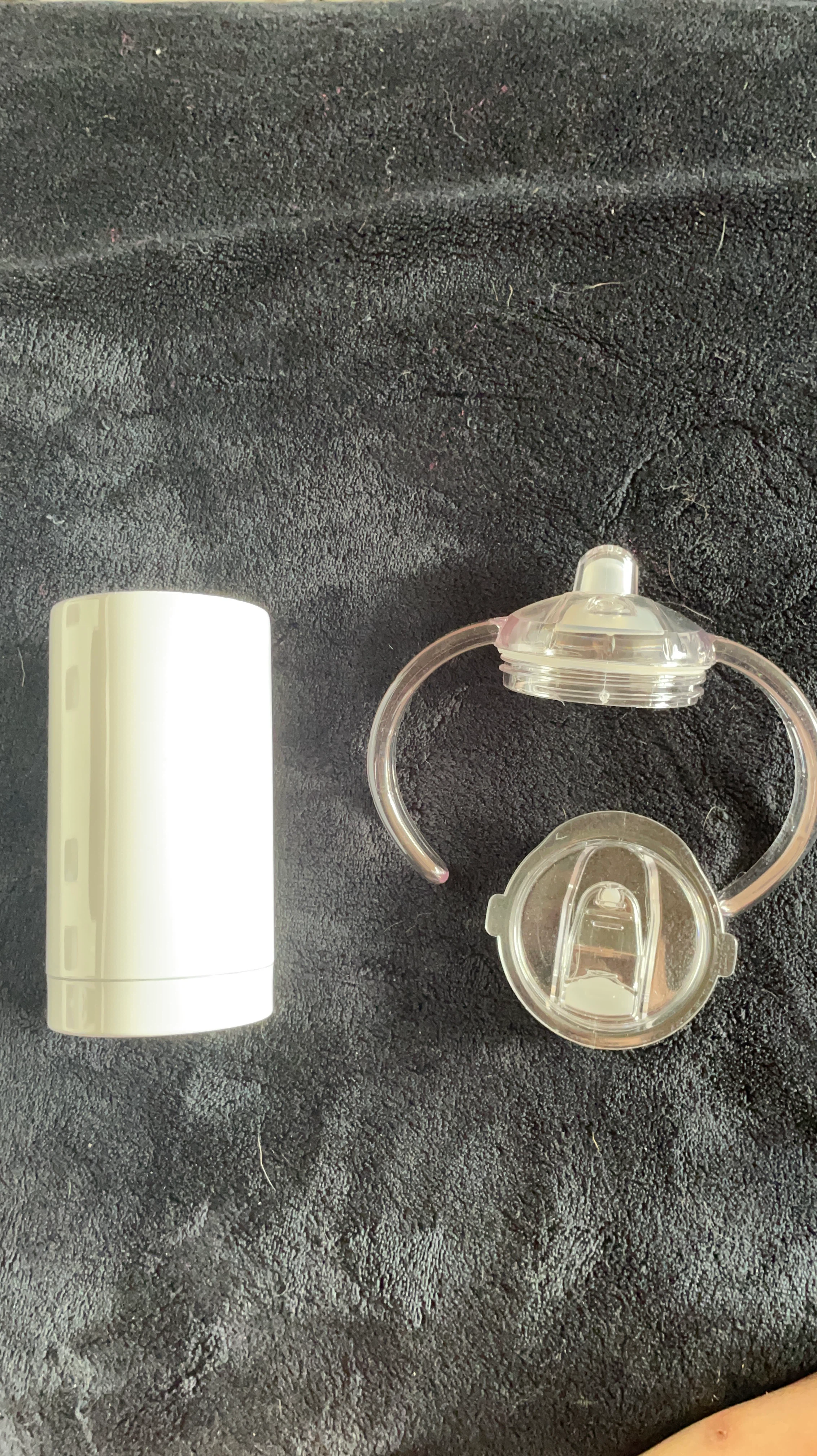 White baby sippy cup