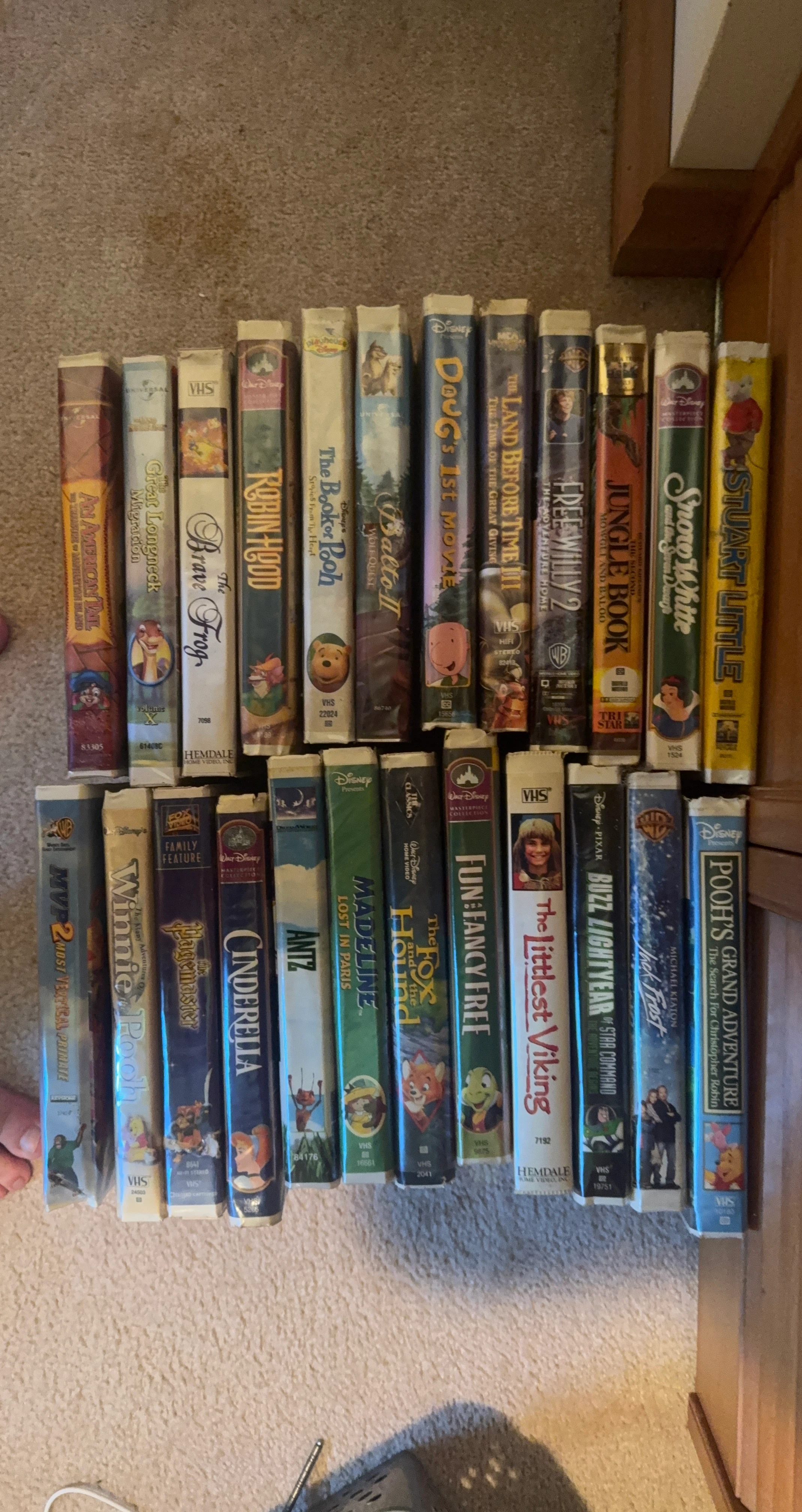 Large Collection of Assorted Kids VHS Movies