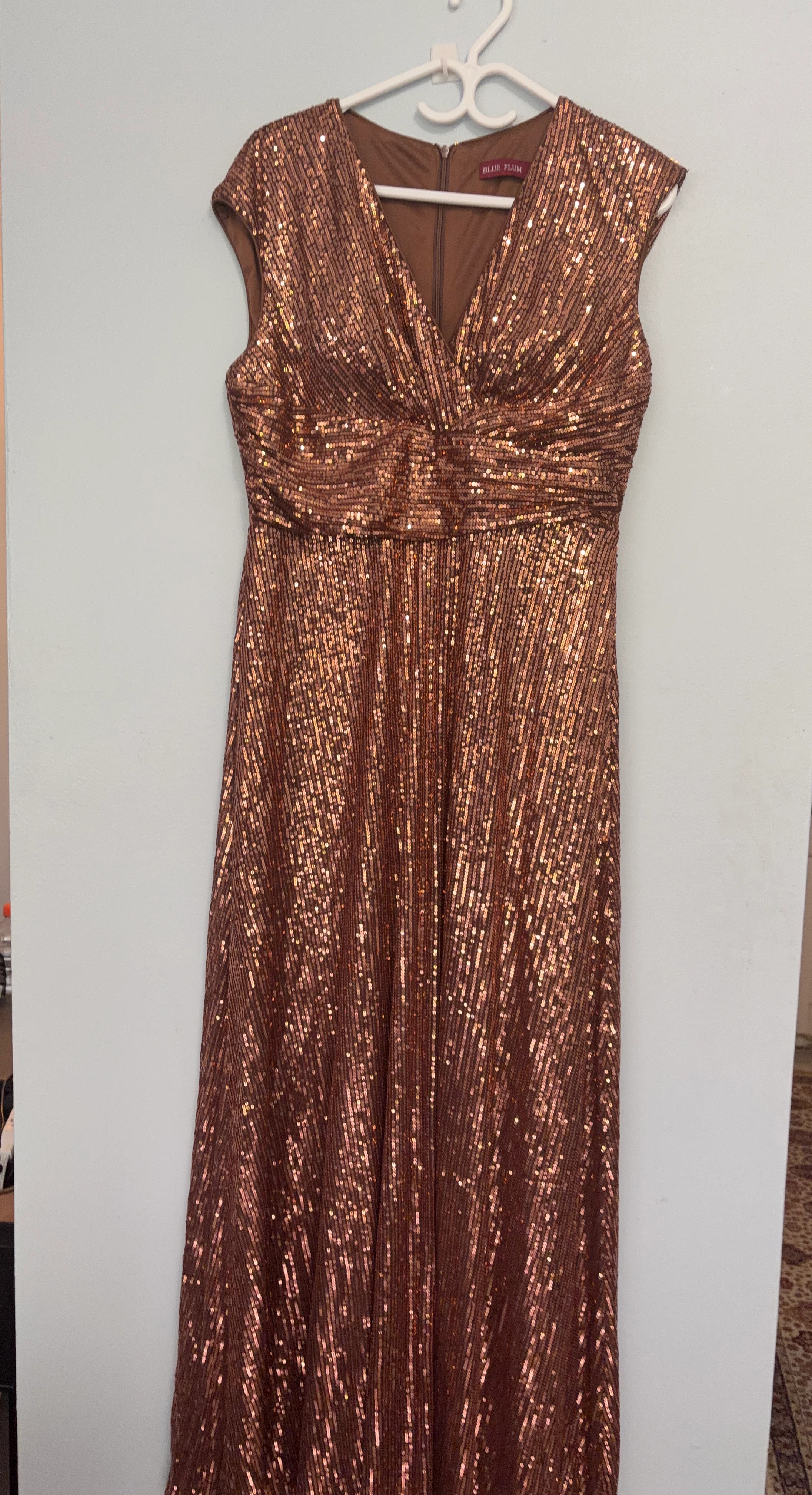 Rust brown Sequin Gown