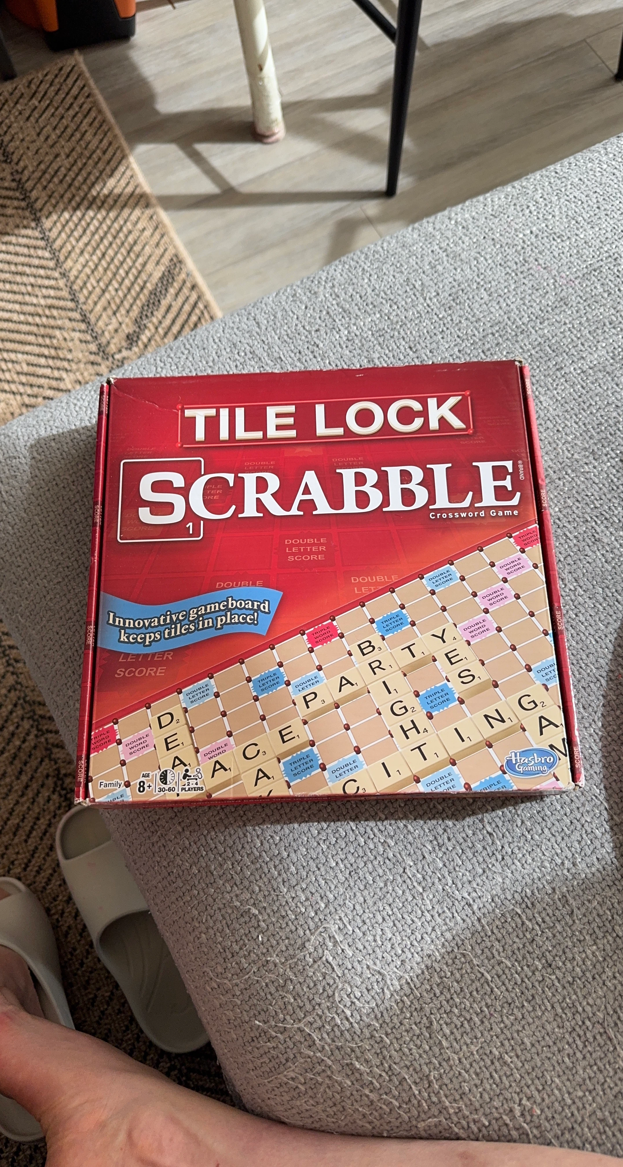 Hasbro Tile Lock Scrabble Crossword Game