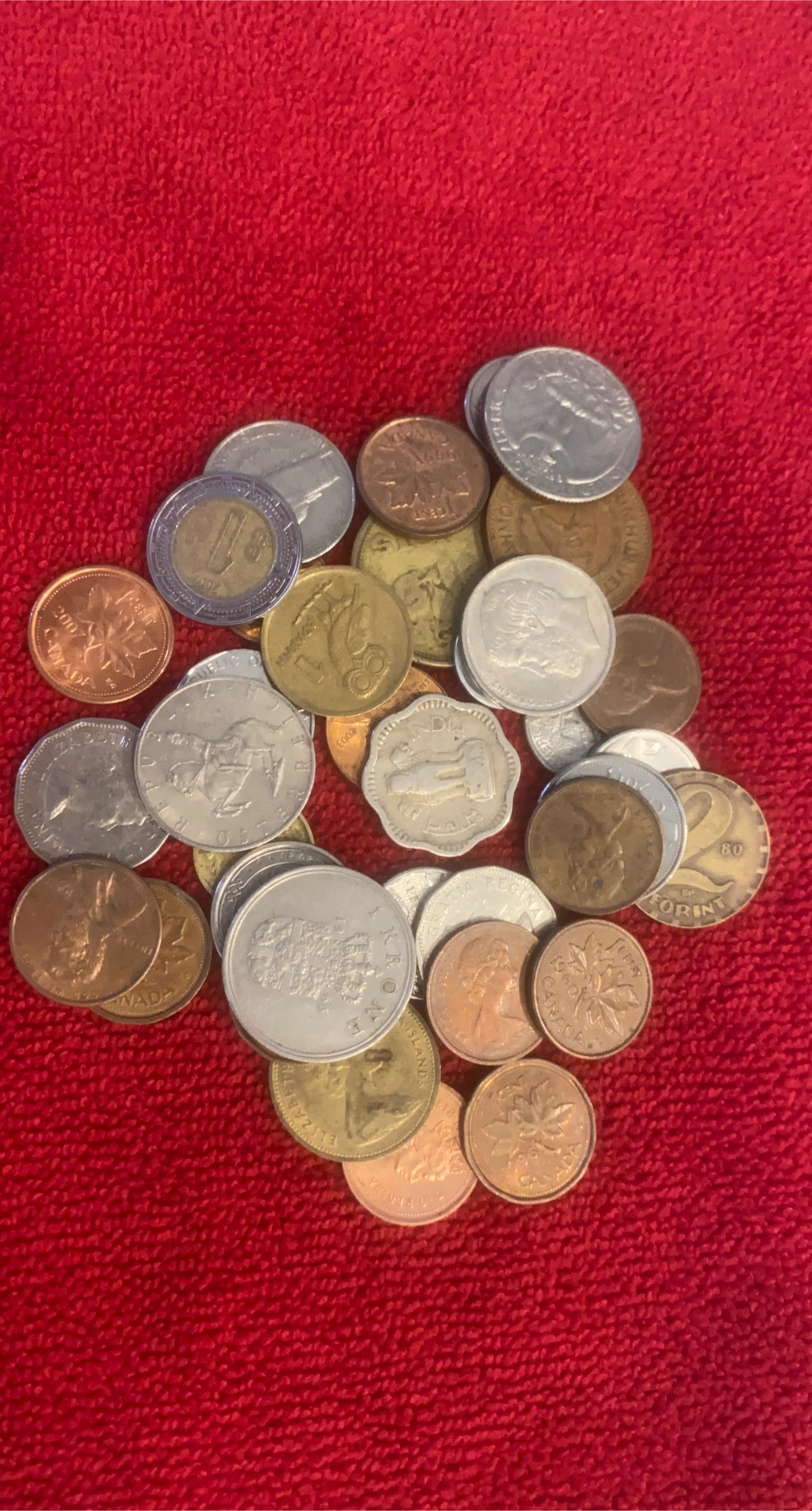 Assorted International Foreign Currency Coin Collection