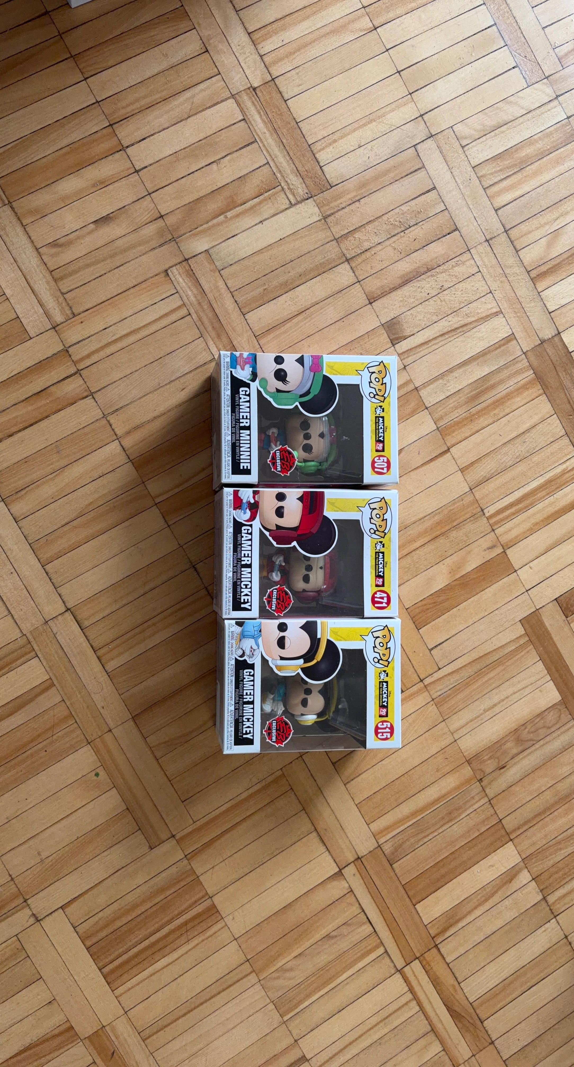 3 Disney Funko Pop! Gamer Mickey and Minnie Figures