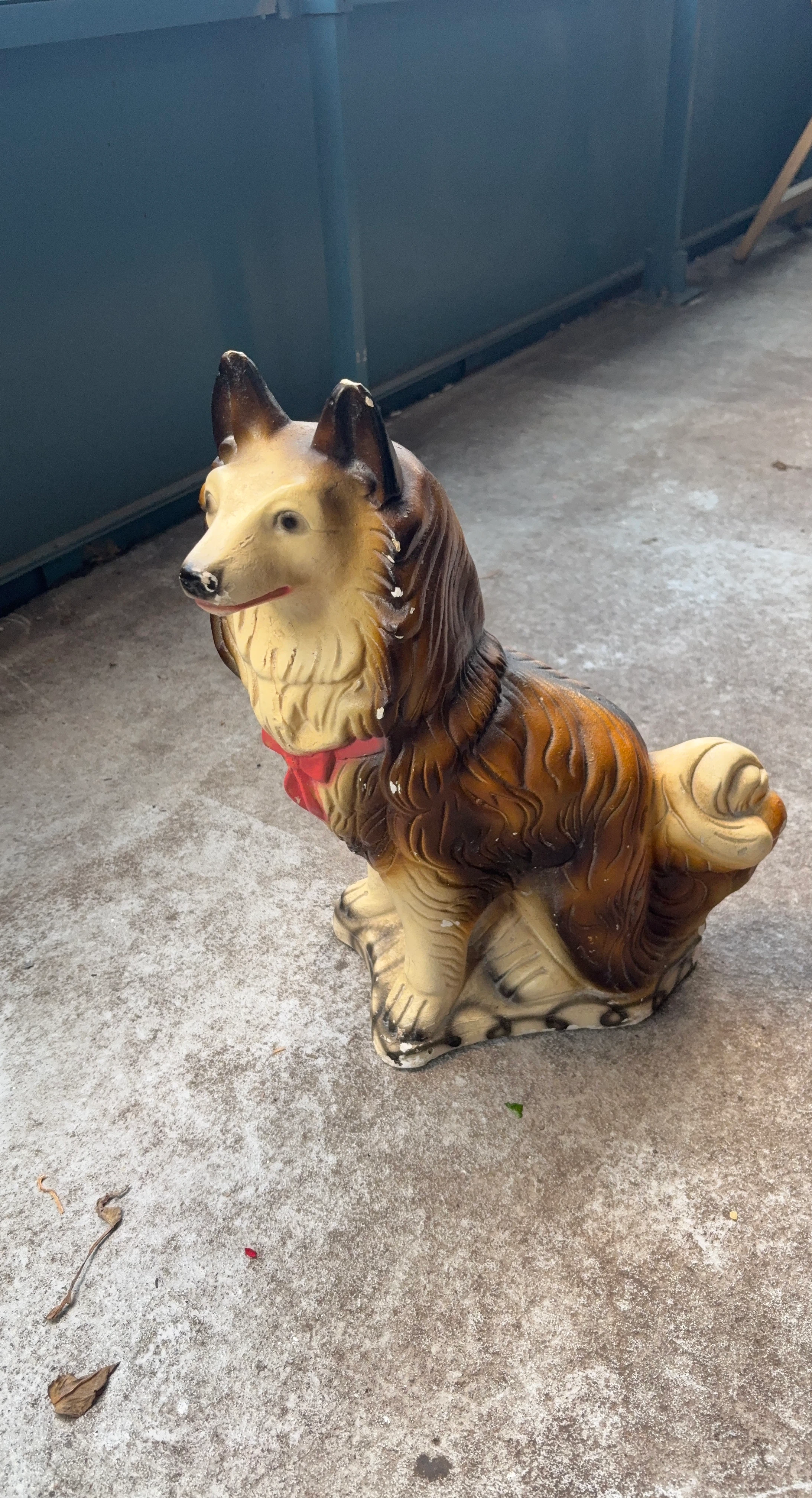 Vintage Ceramic Collie Dog Figurine
