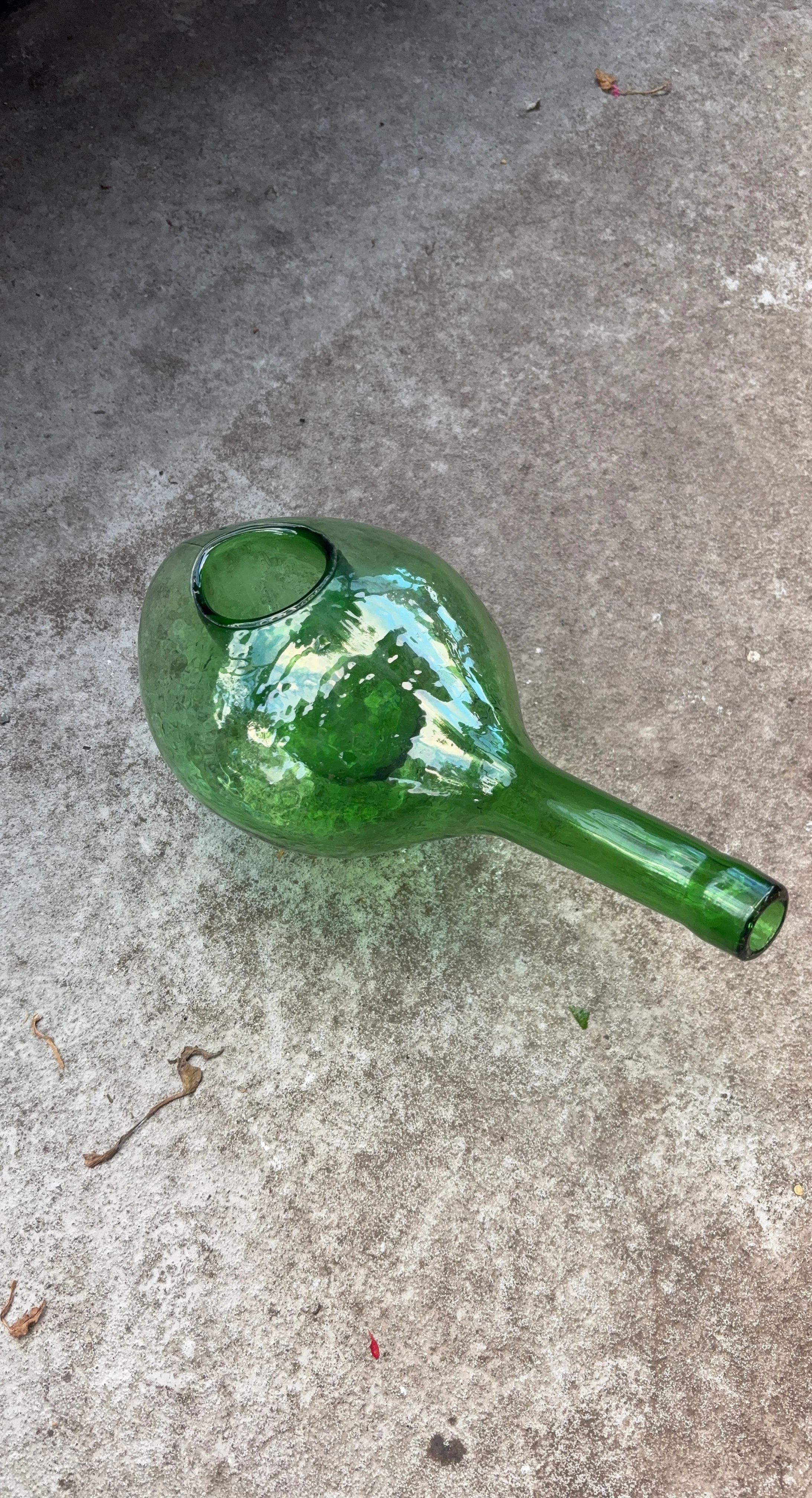 Green Glass Decorative Vase