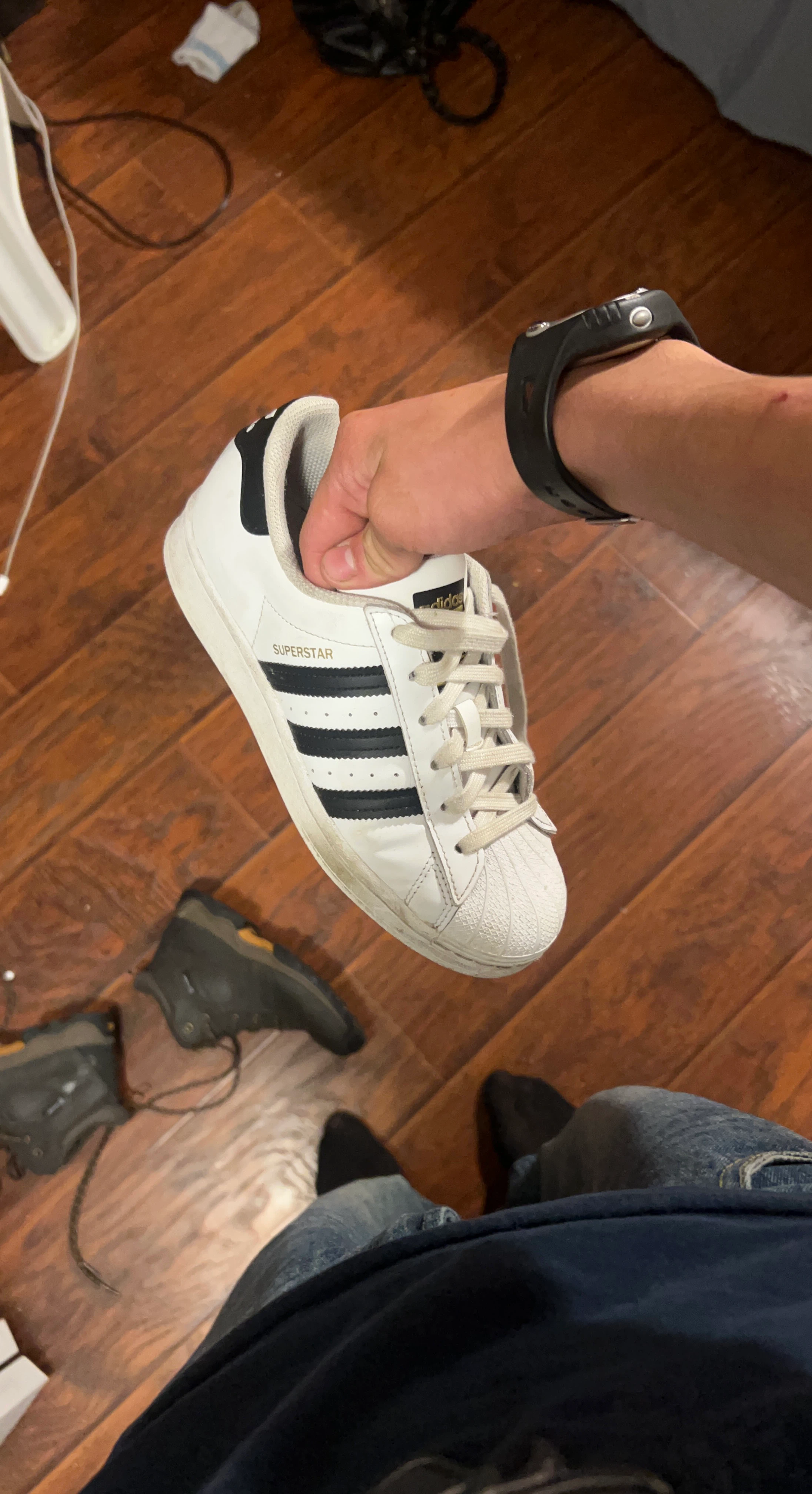 Adidas Superstar White and Black Sneakers