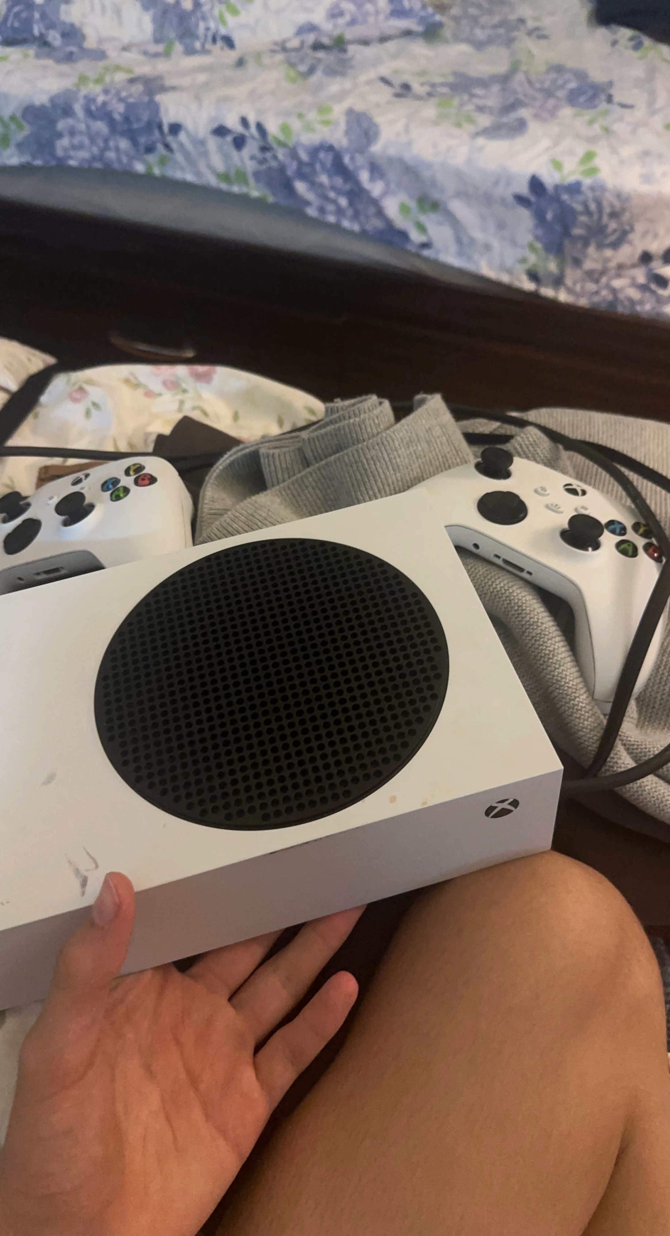 Microsoft Xbox Series S Console with two controllers