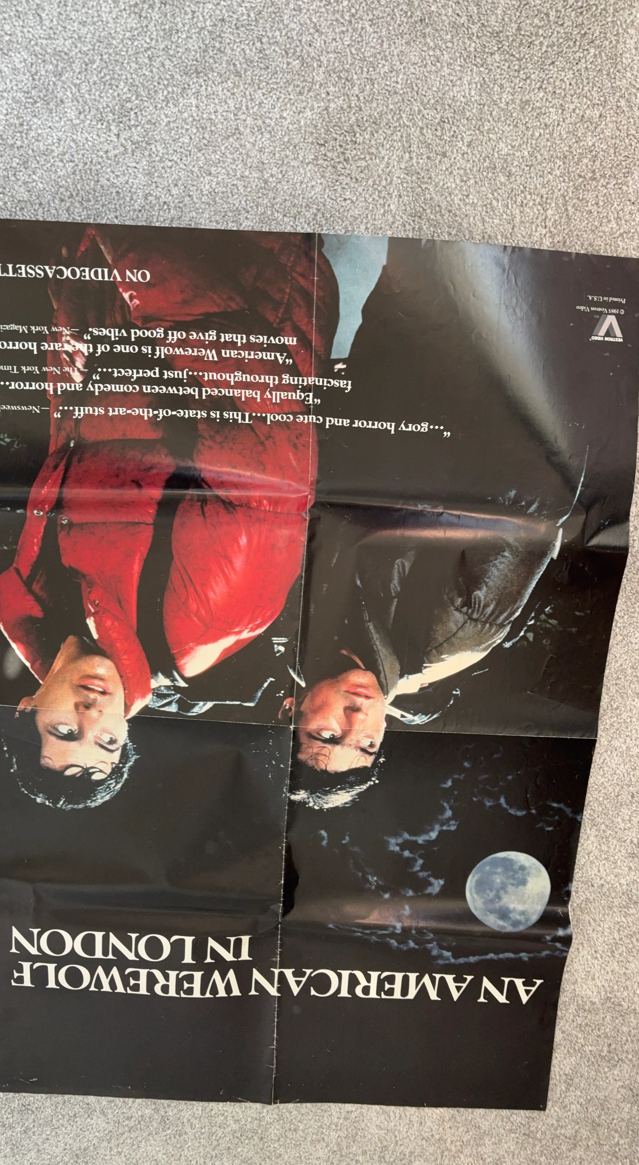 An American Werewolf in London 1985 Vintage Poster