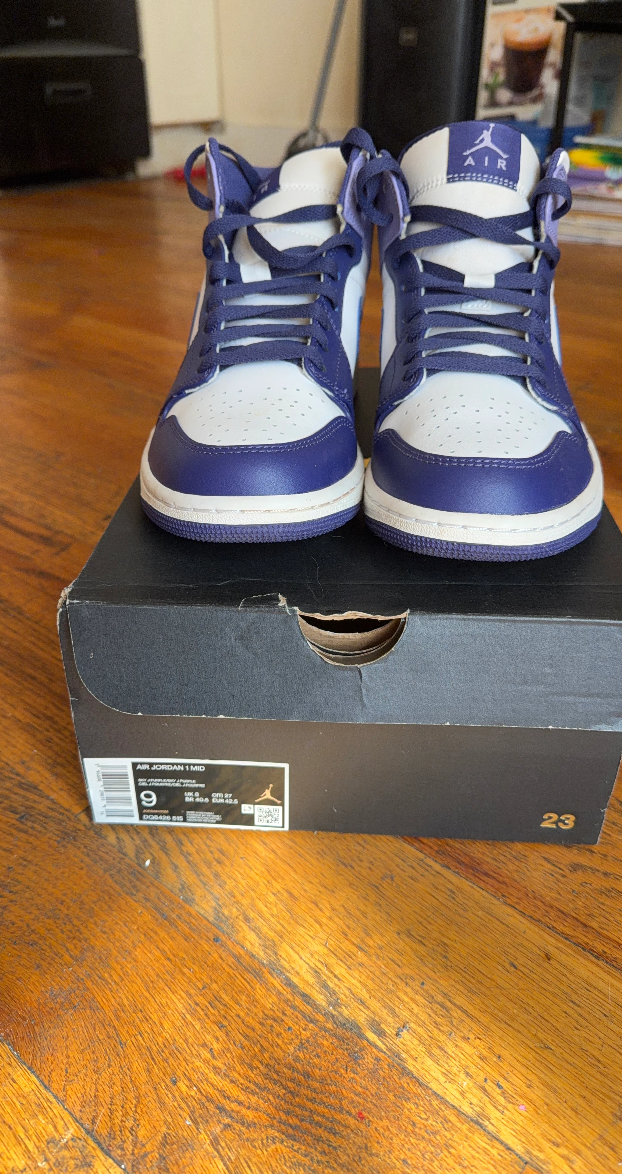 Air Jordan 1 Mid Sky J Purple