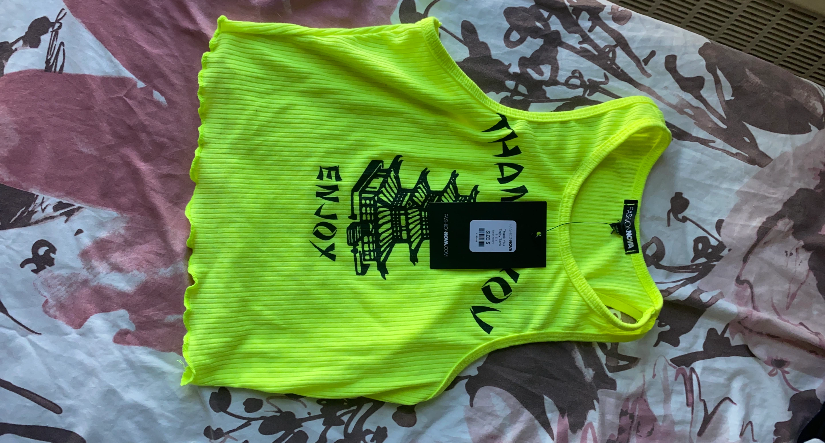 Fashion Nova Neon Yellow Tank Top