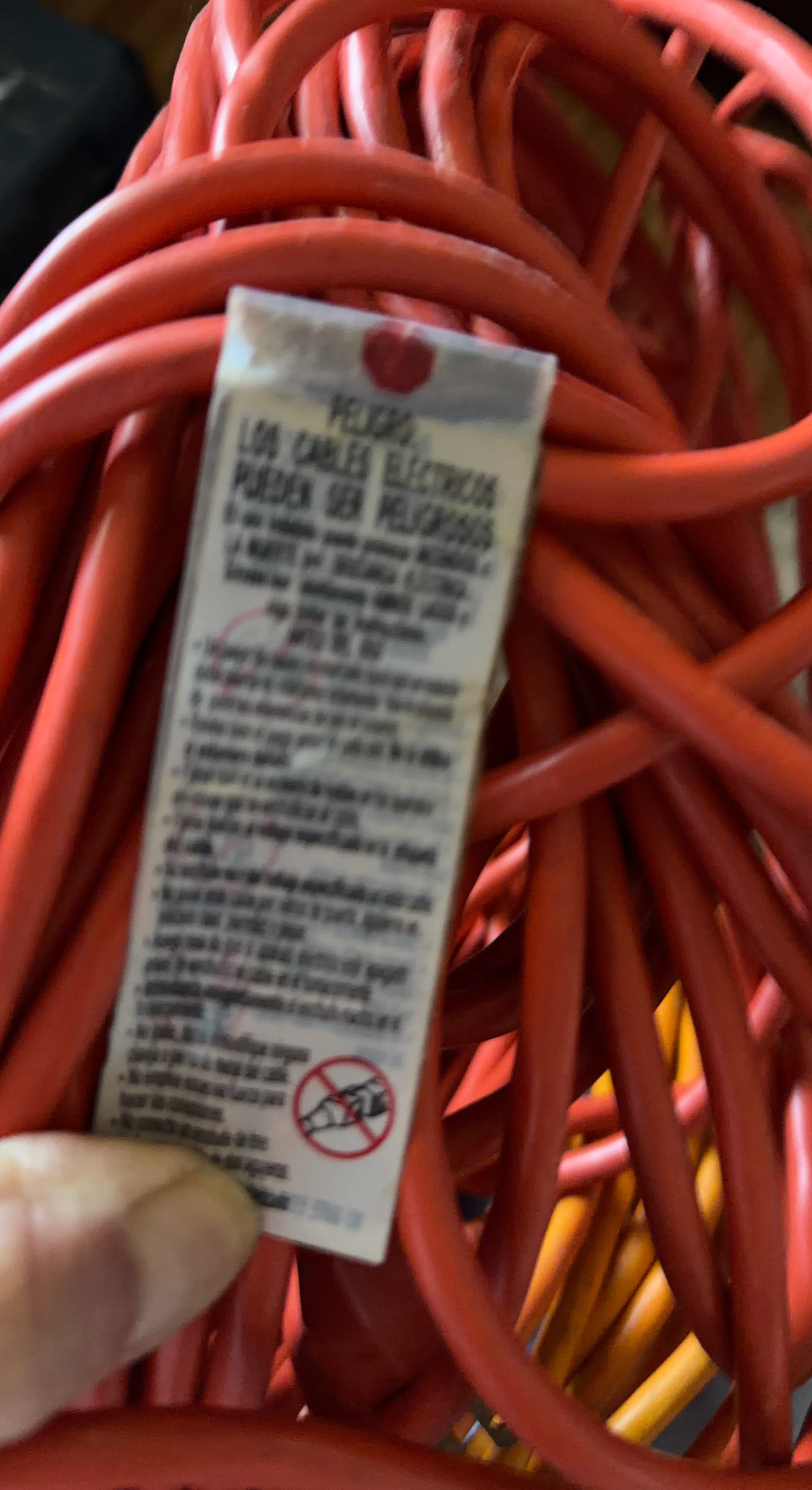 Orange Electrical Extension Cord