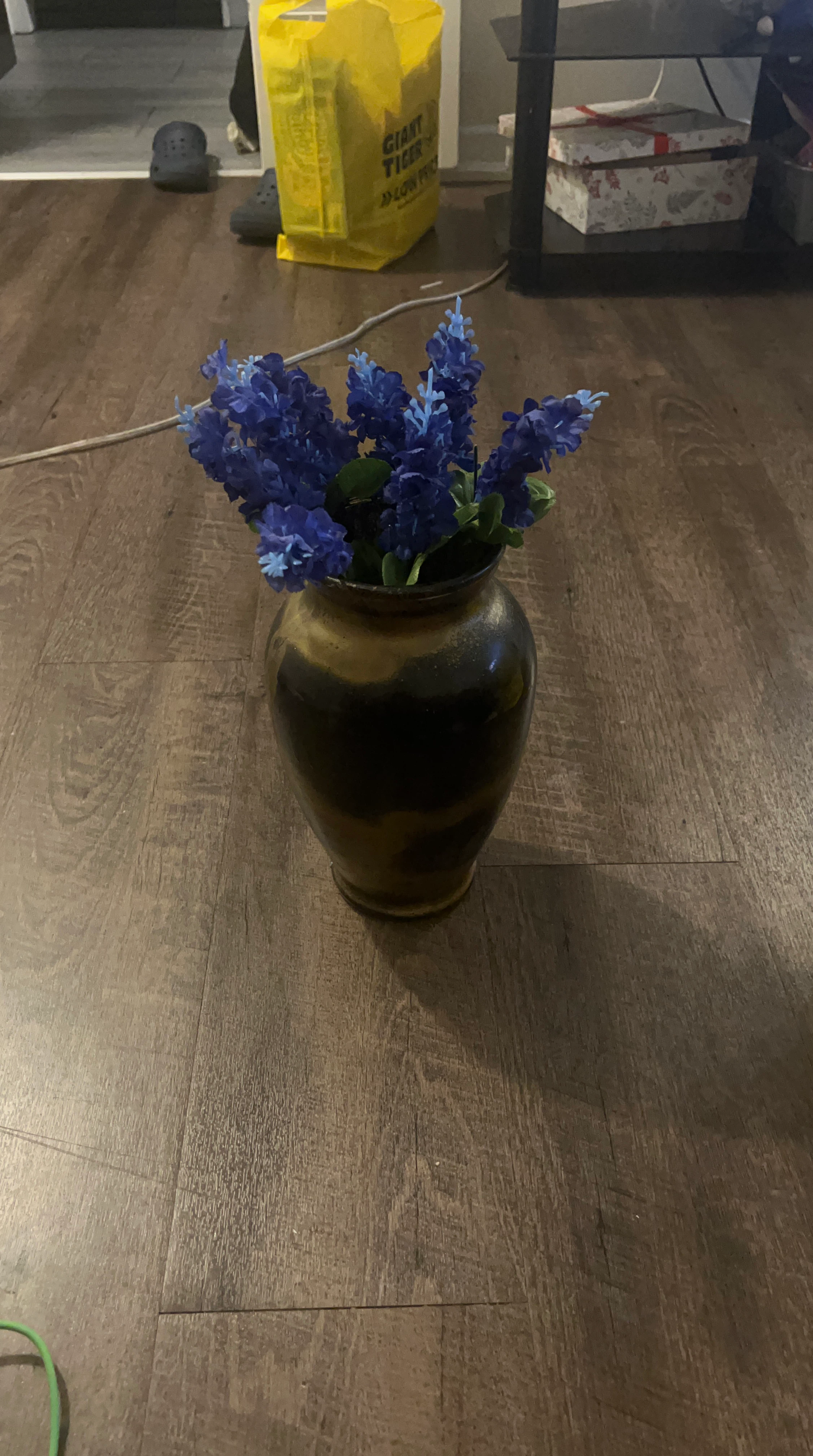 Ceramic Vase with Artificial Flowers