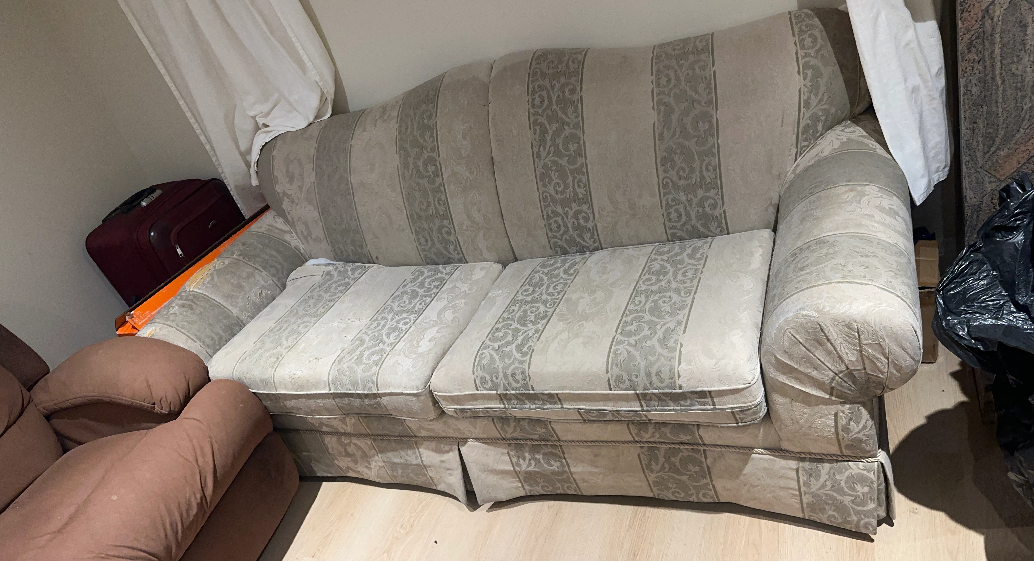 Damask Pattern Two-Seater Sofa