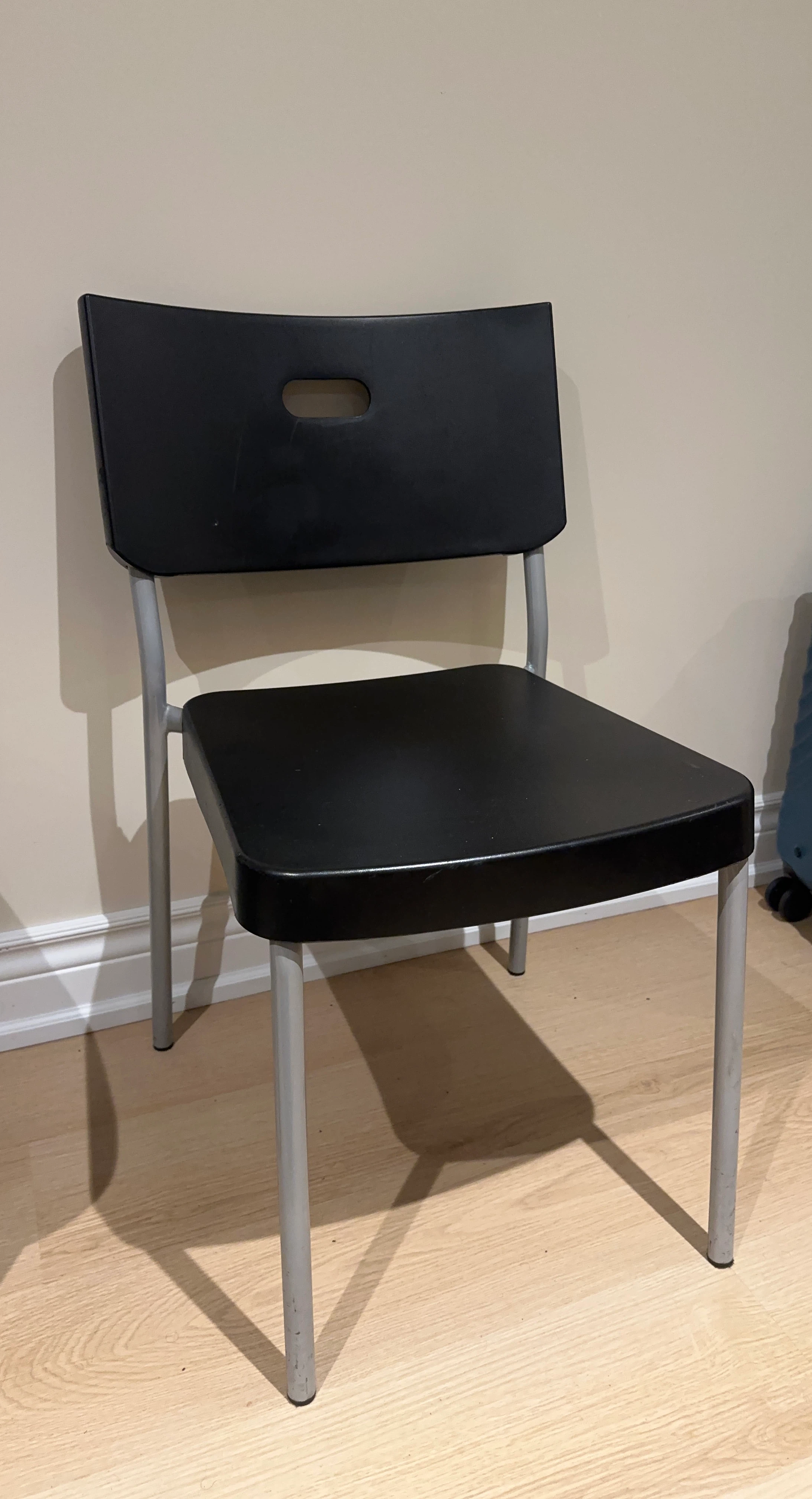 Black and Silver Metal Frame Chair