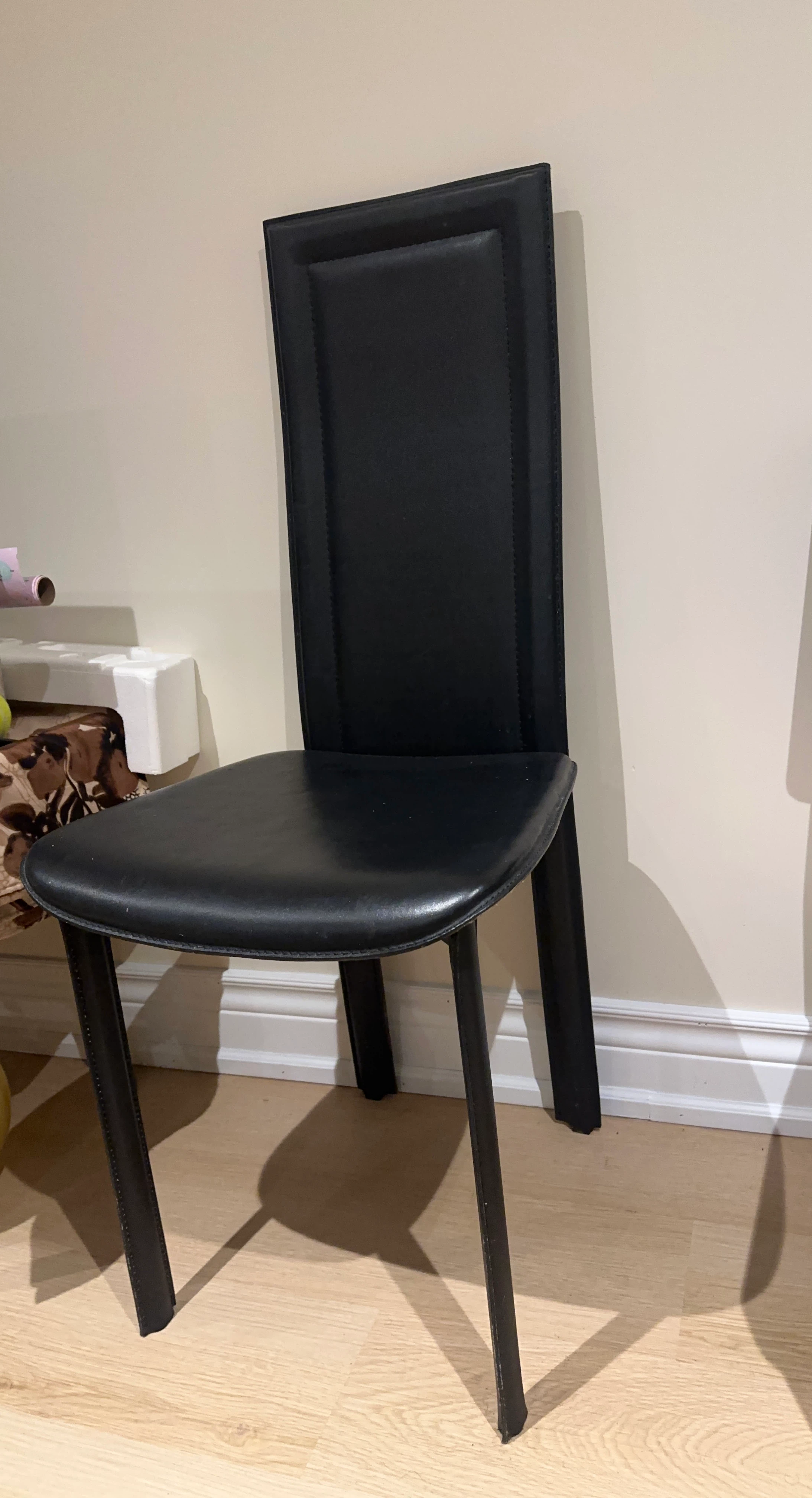 Black Leather Dining Chair
