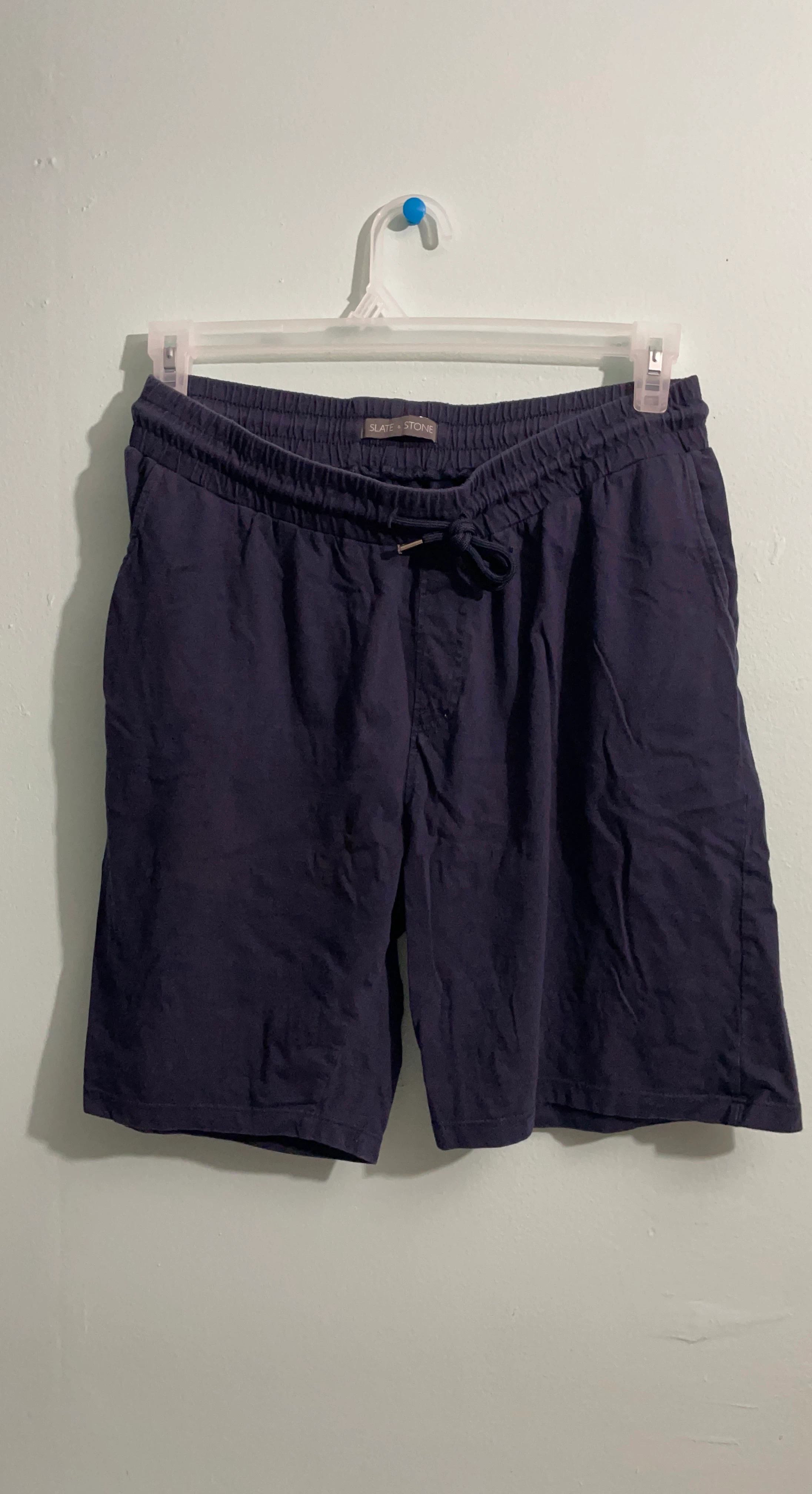 Slate & Stone Navy Drawstring Shorts , Large