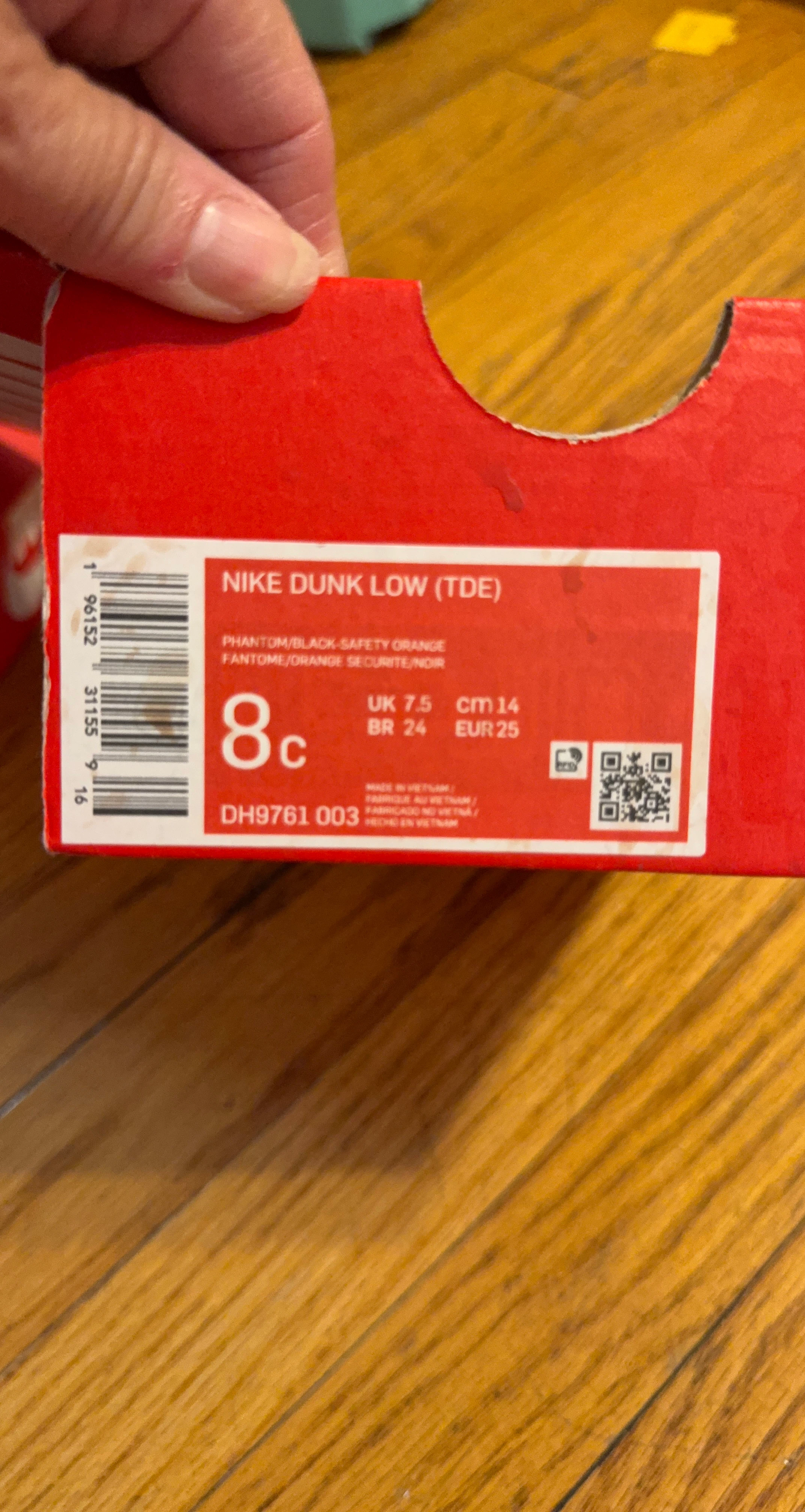 Nike Dunk Low TDE Phantom Safety Orange