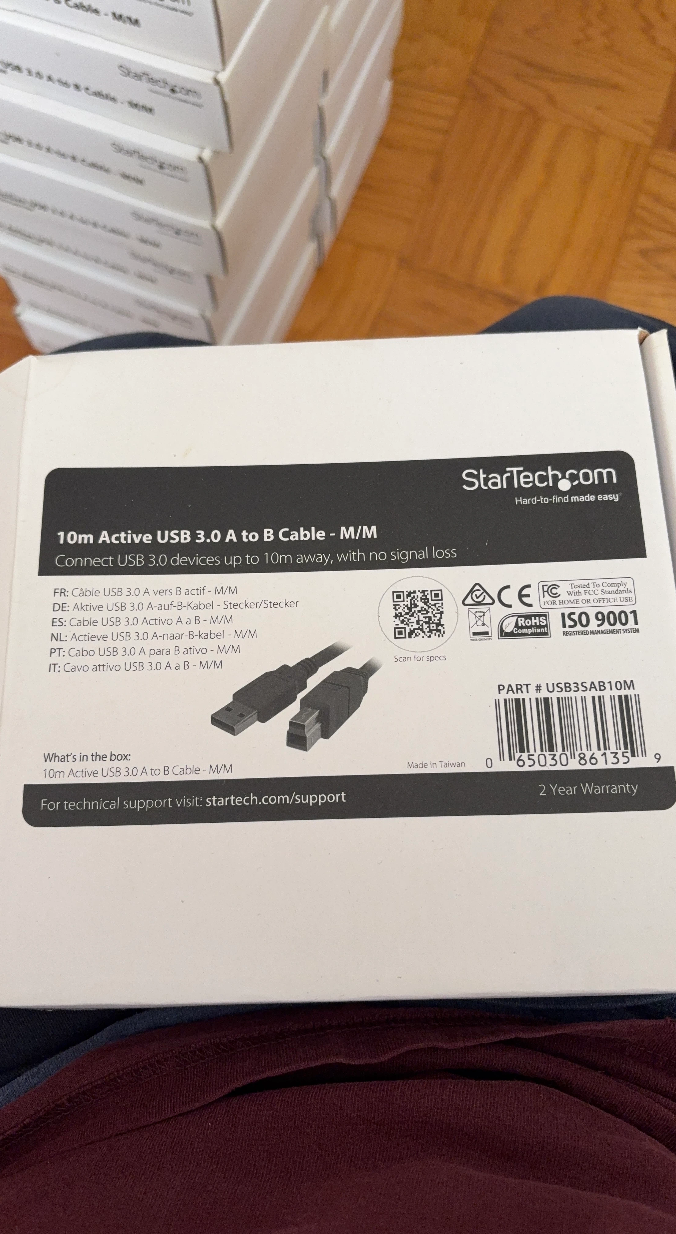 StarTech.com 10m Active USB 3.0 A to B Cable