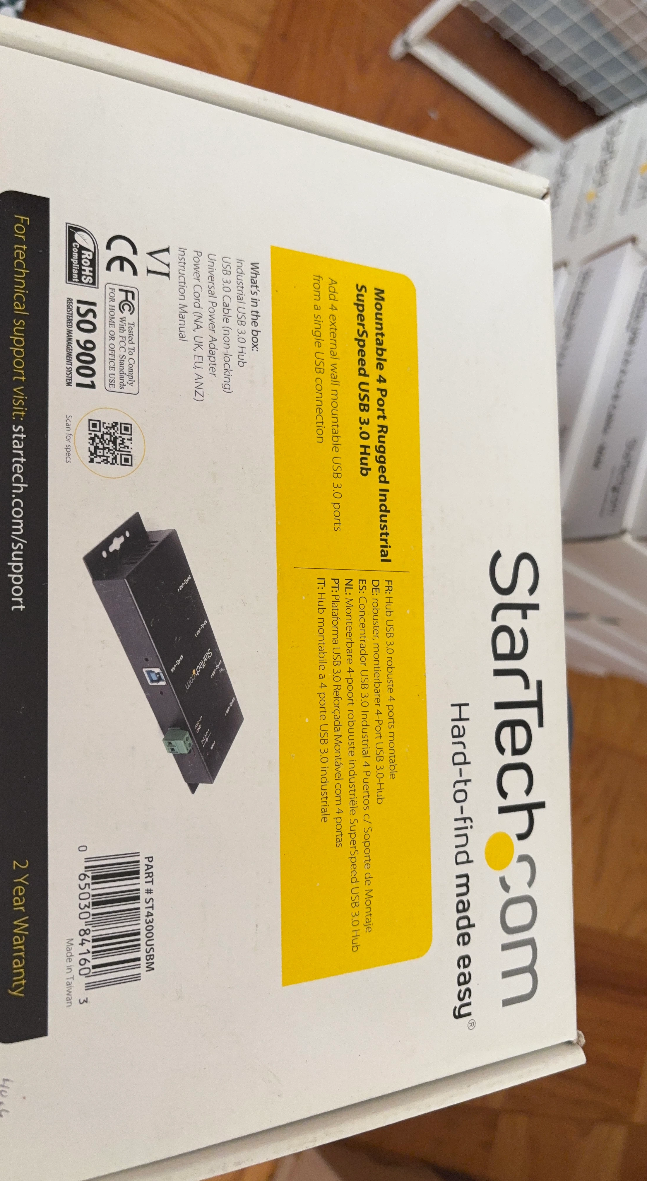 StarTech.com 4 Port Rugged Industrial USB 3.0 Hub