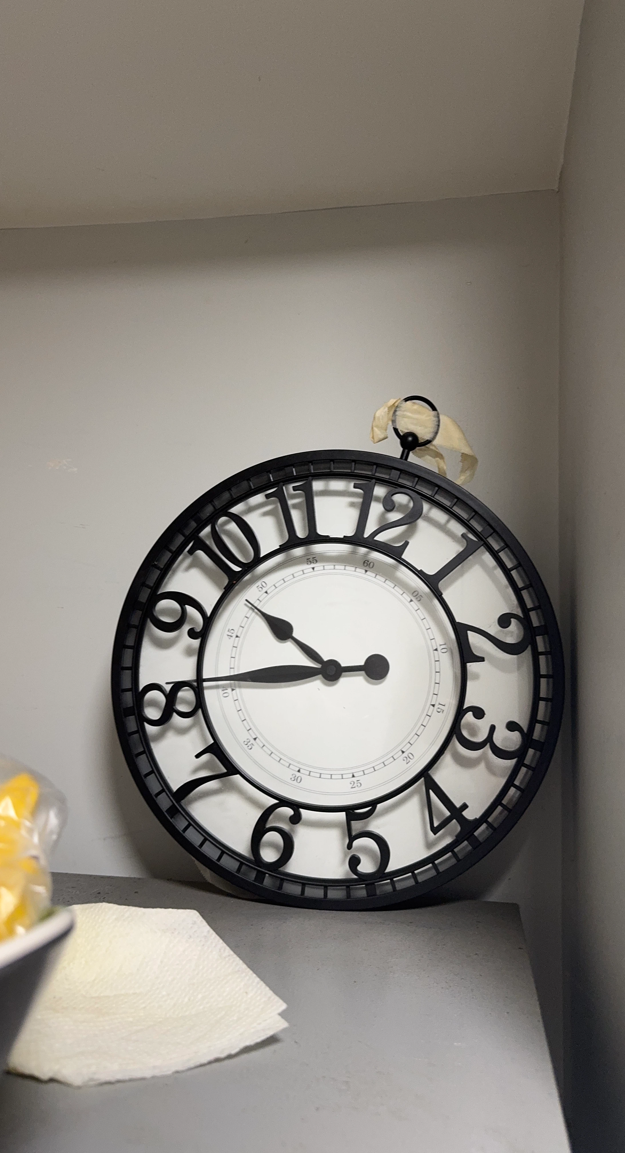 Black Analog Wall Clock