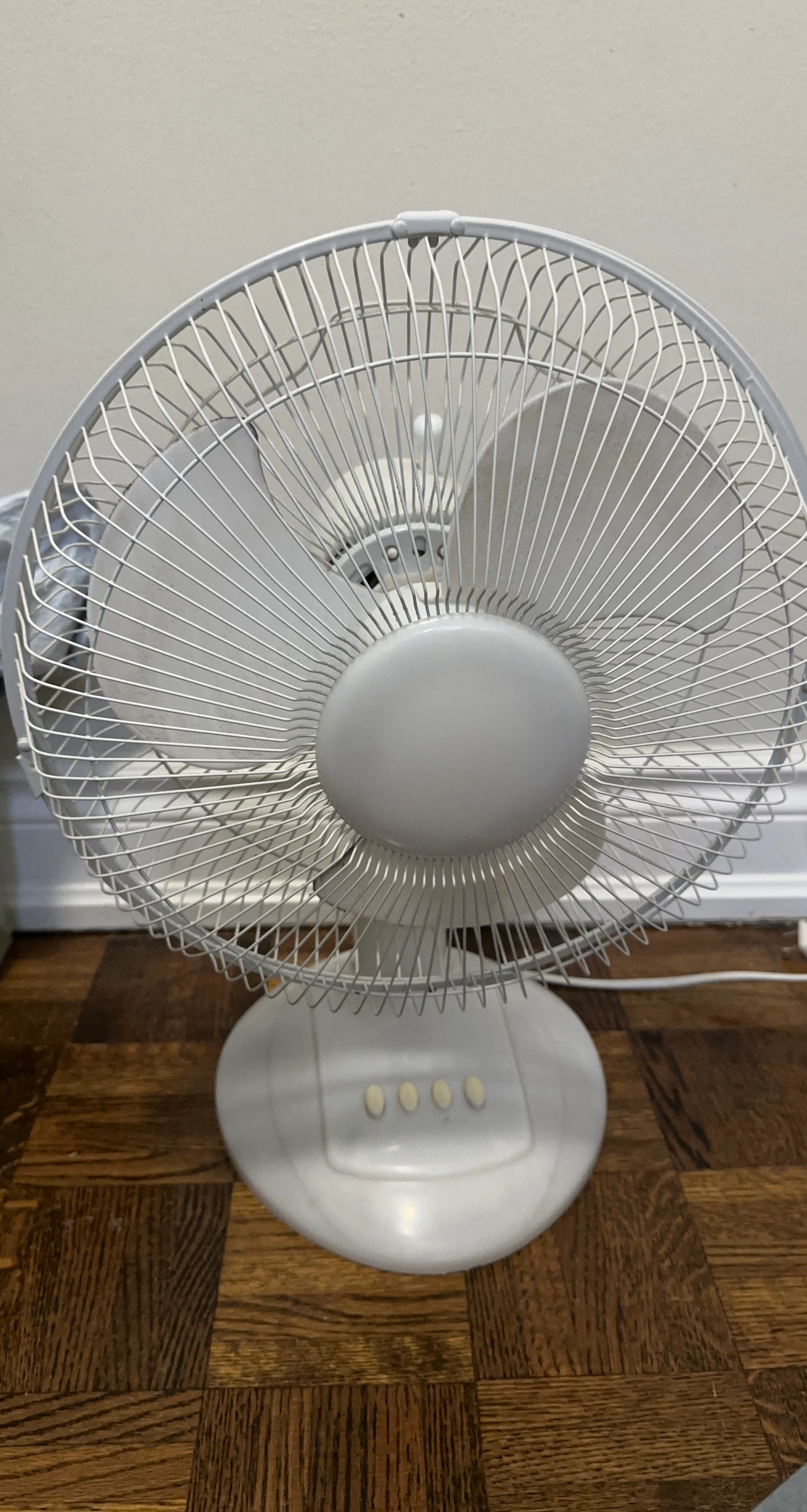White Table Fan