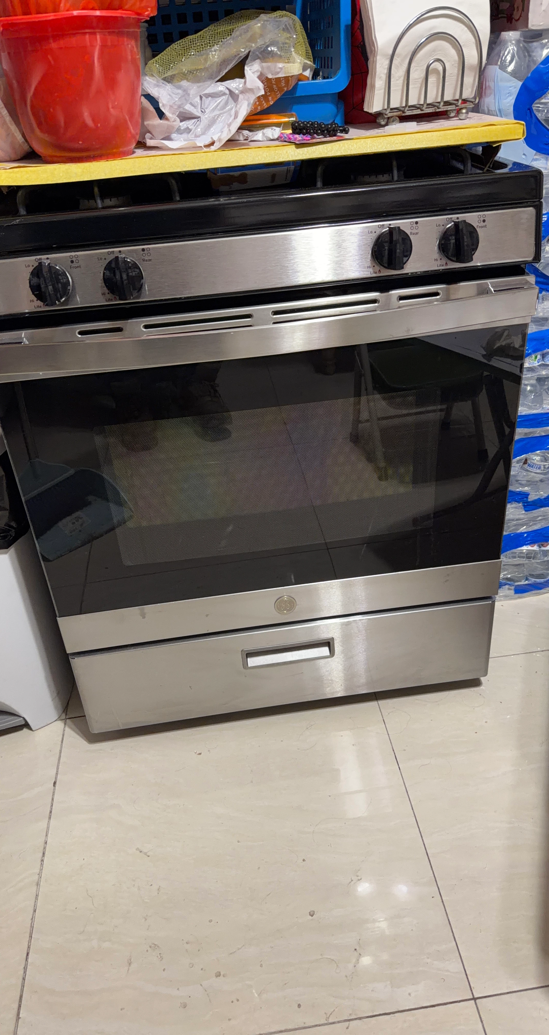 GE Stainless Steel Gas Range Oven