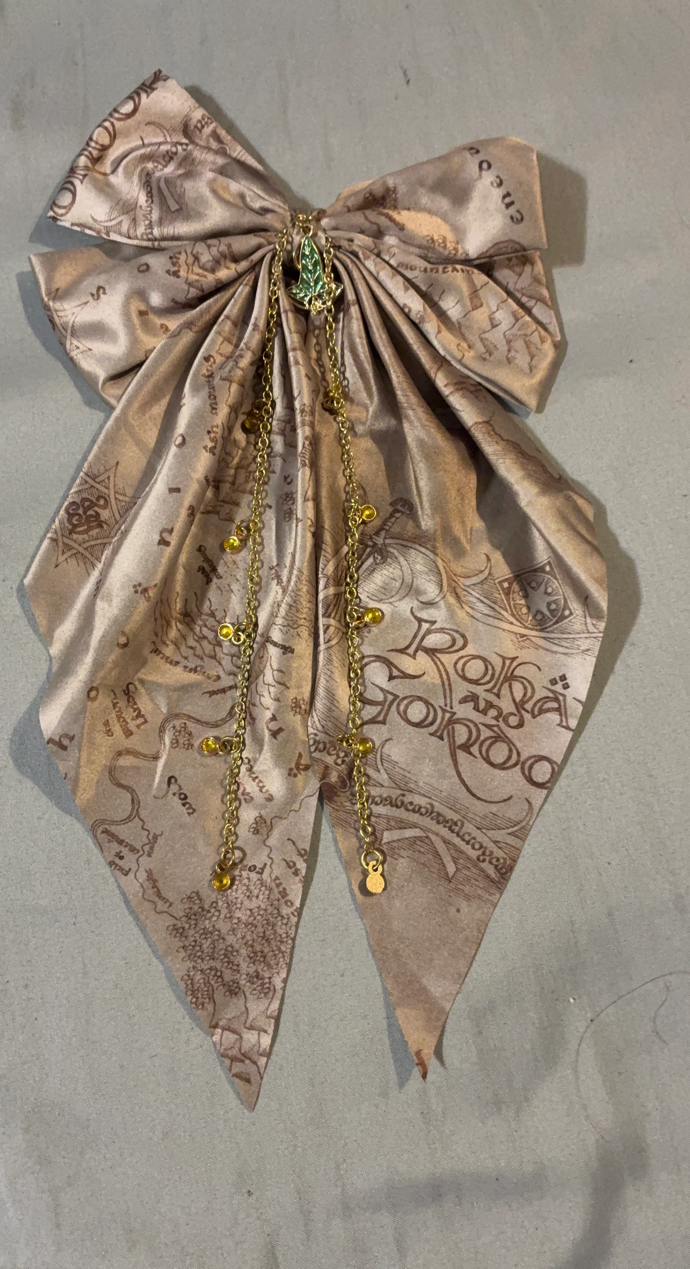 Lord of the Rings Map Bow Hair Clip