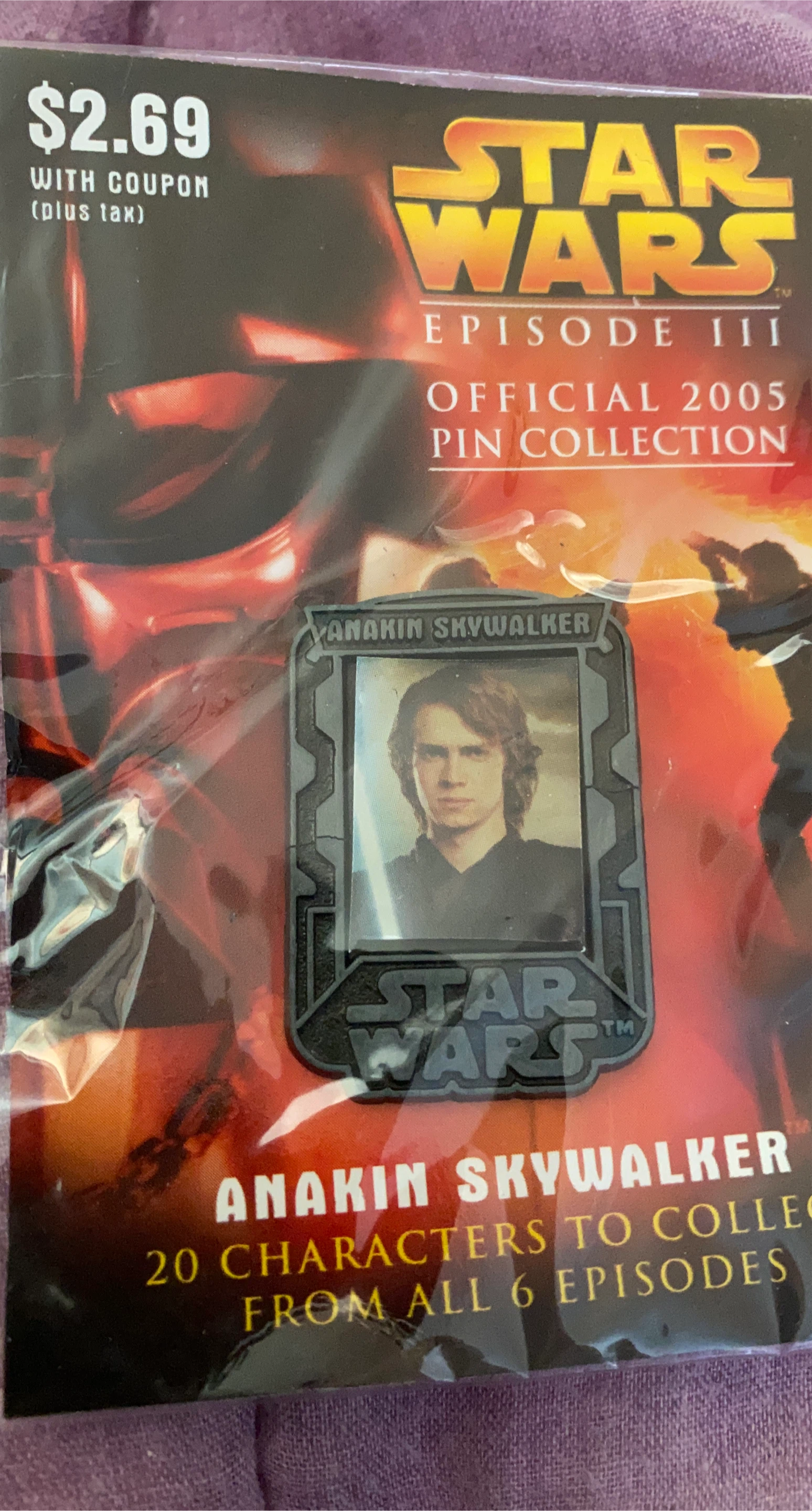Star Wars Episode III Anakin Skywalker Pin