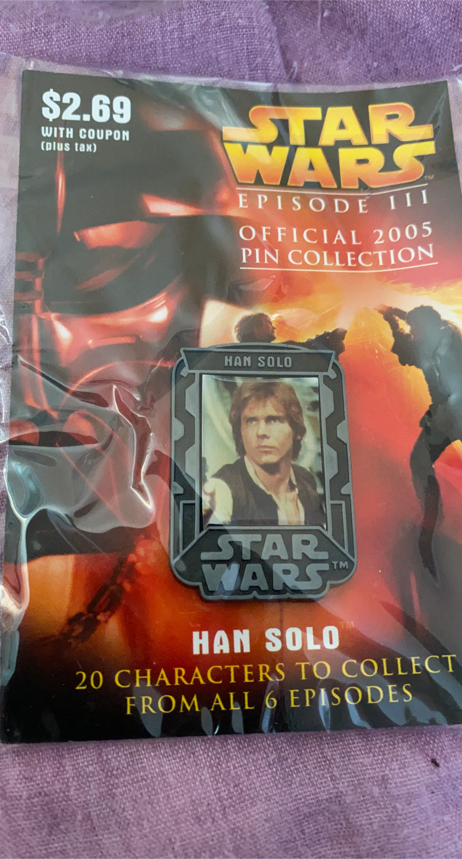 Star Wars Episode III Han Solo Pin