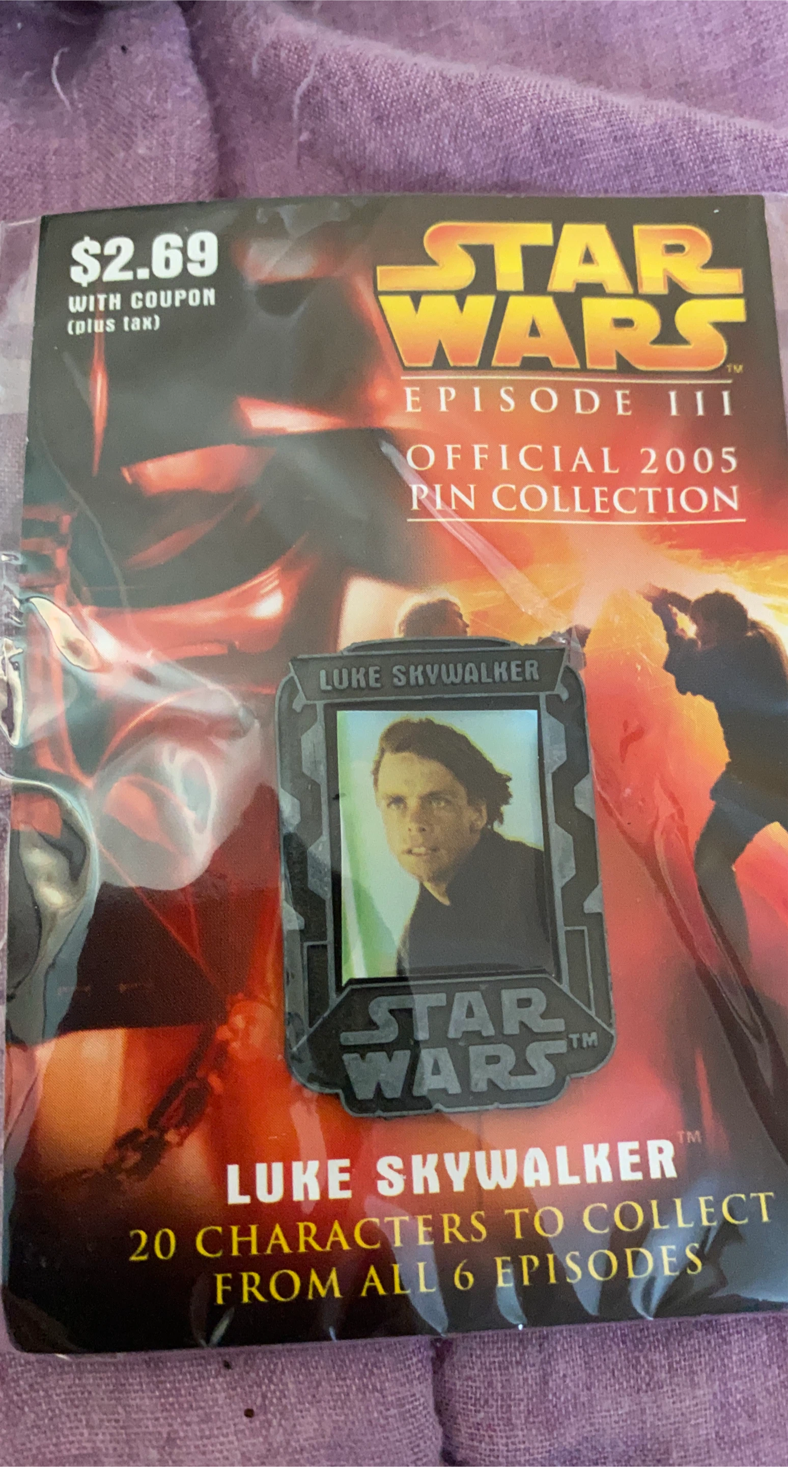 Star Wars Episode III Luke Skywalker Pin