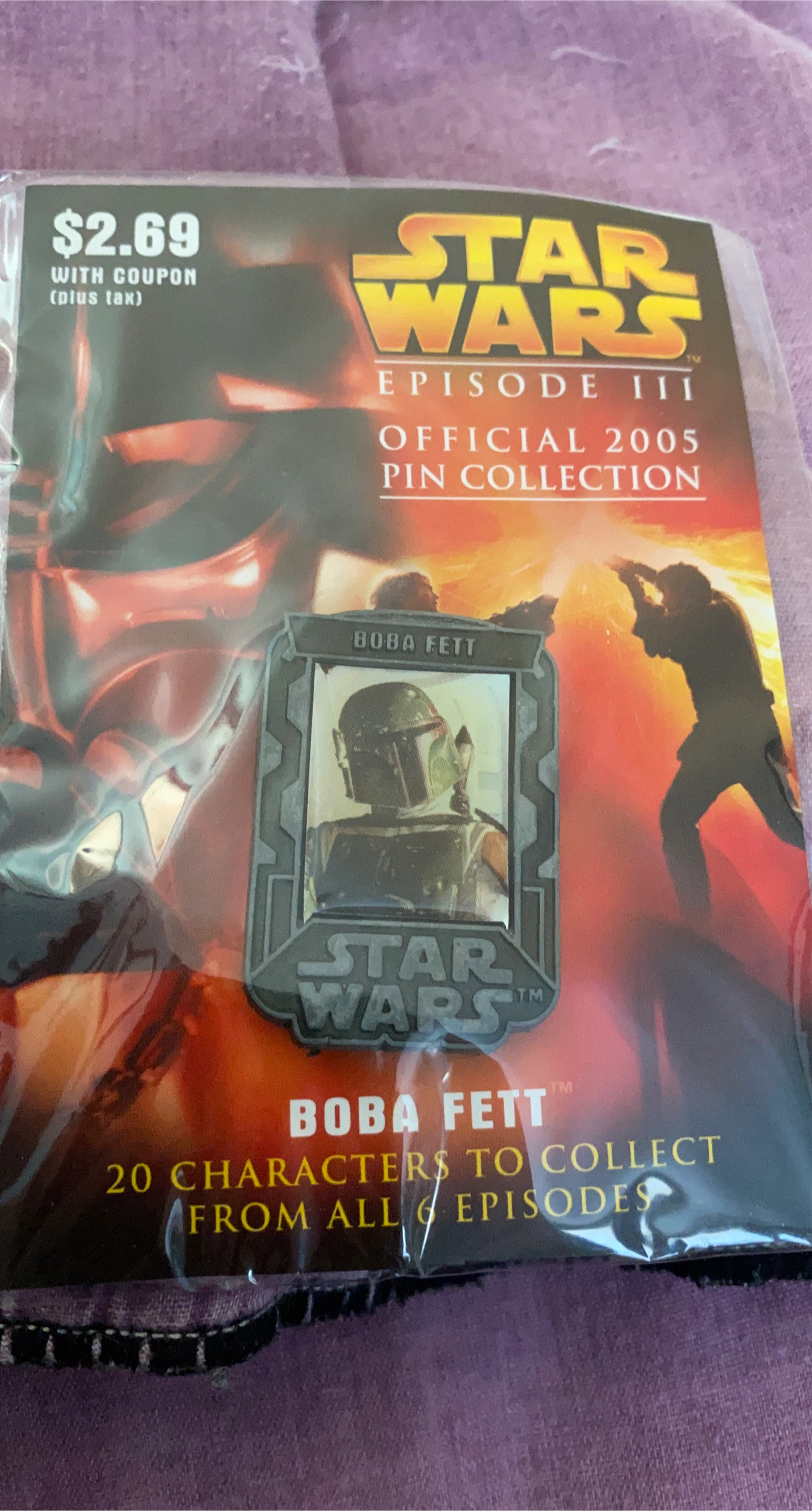 Star Wars Episode III Boba Fett Pin