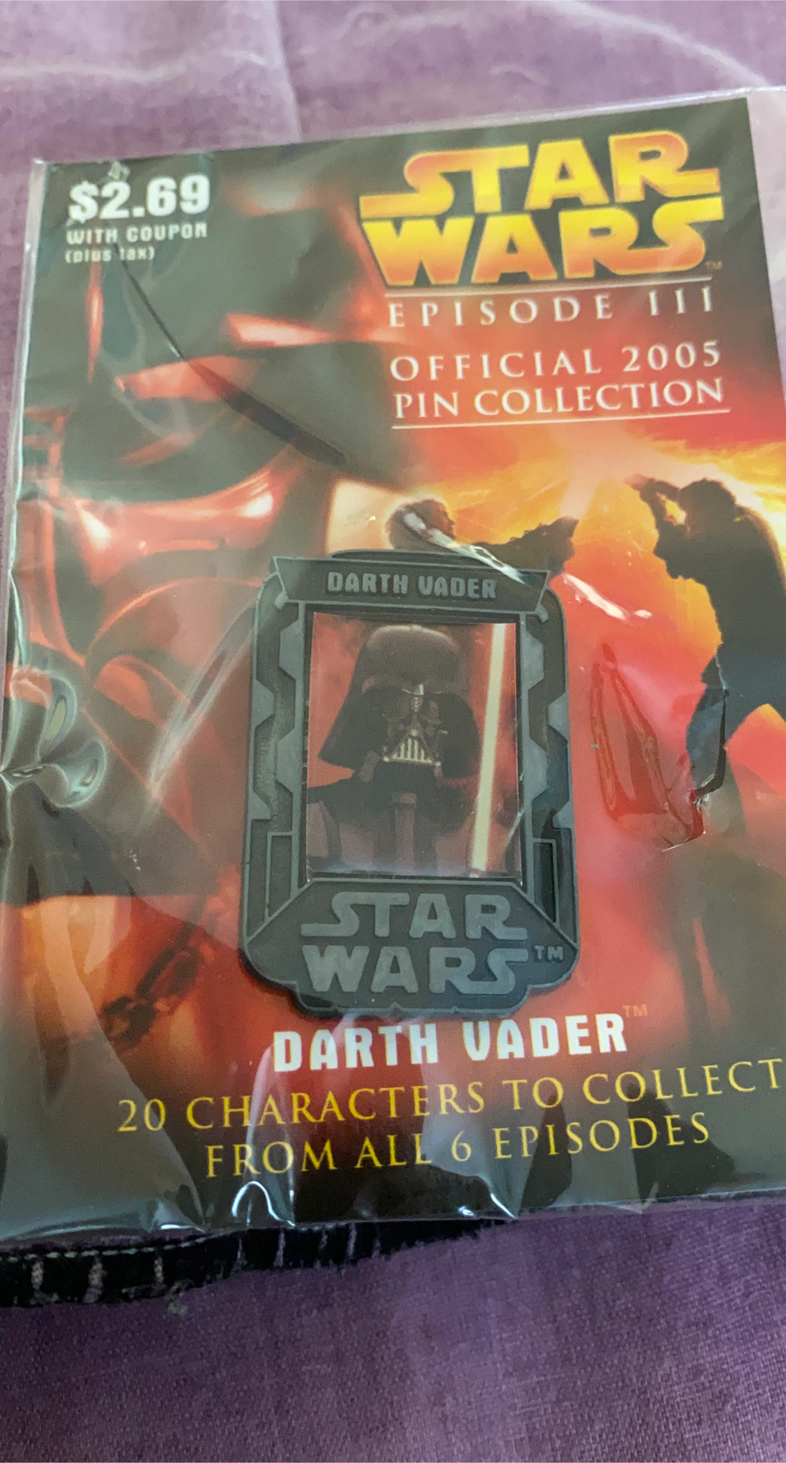 Star Wars Episode III Darth Vader Pin