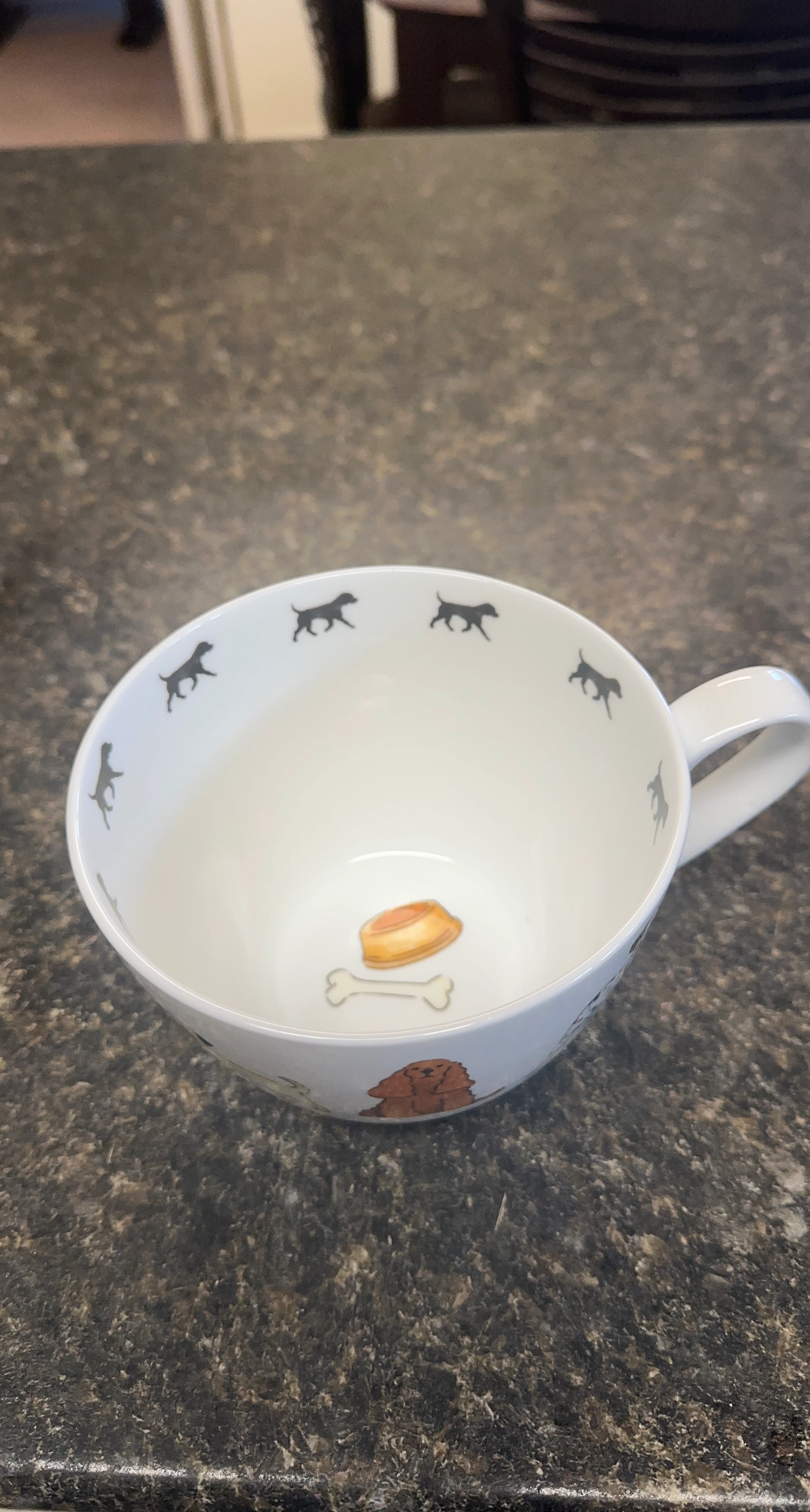 Dog themed porcelain mug