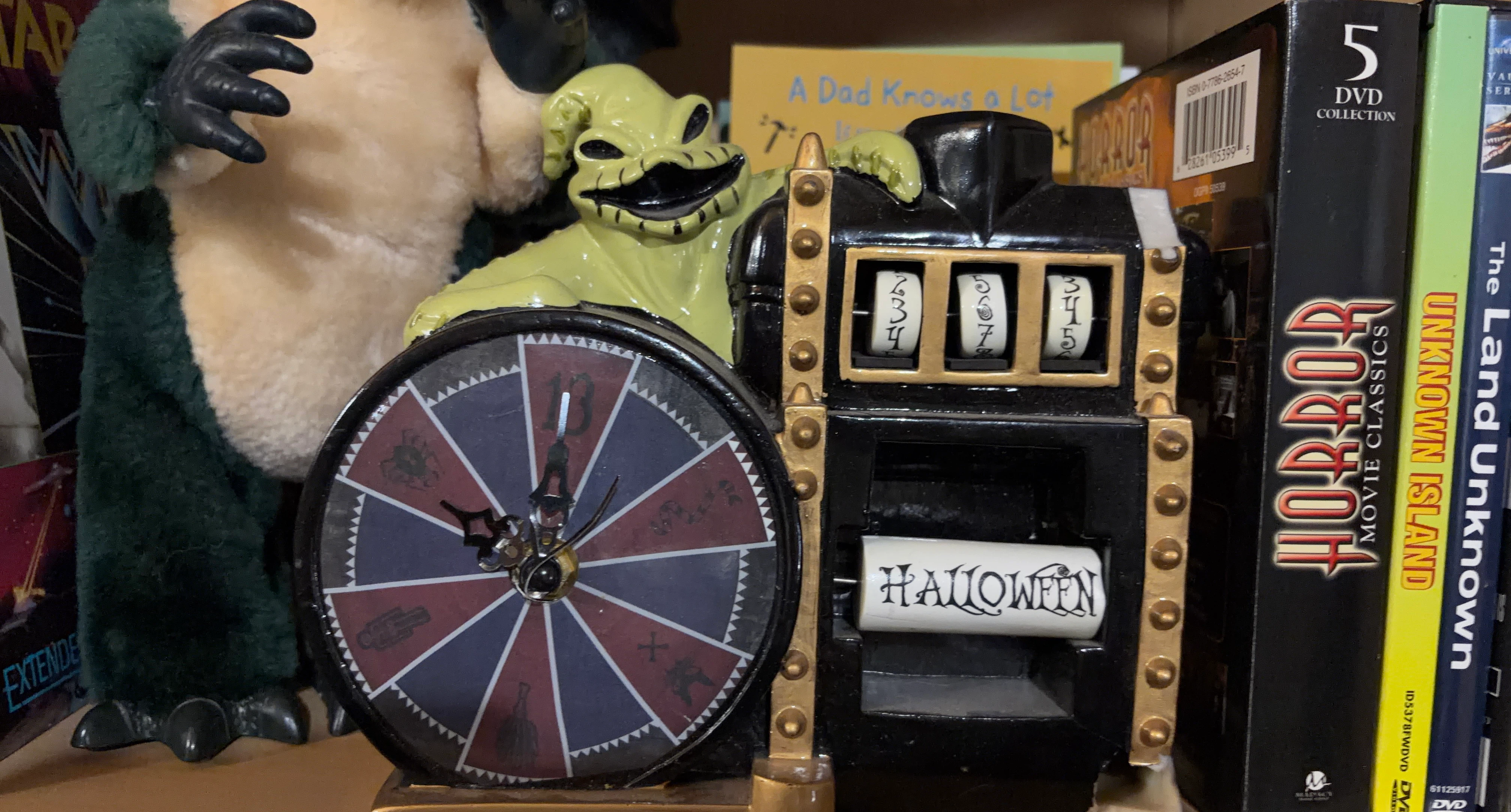 Nightmare Before Christmas Oogie Boogie Slot Machine Clock
