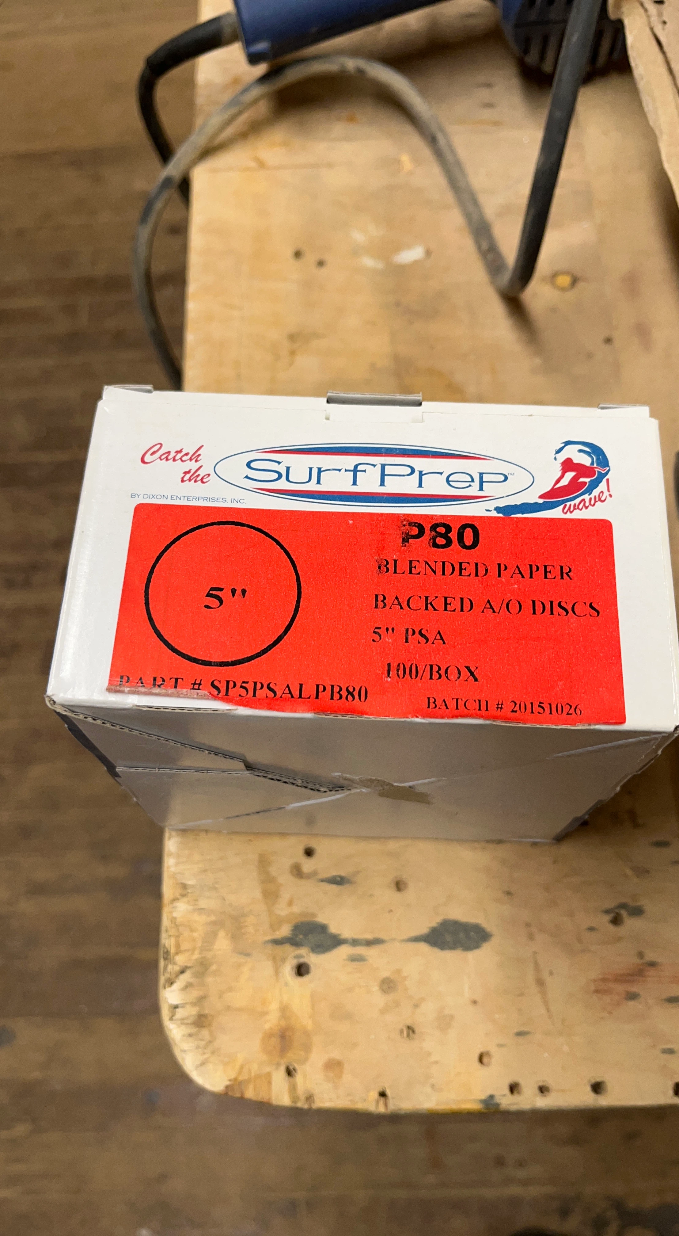 SurfPrep P80 Blended Paper Backed A/O Discs 5 inch