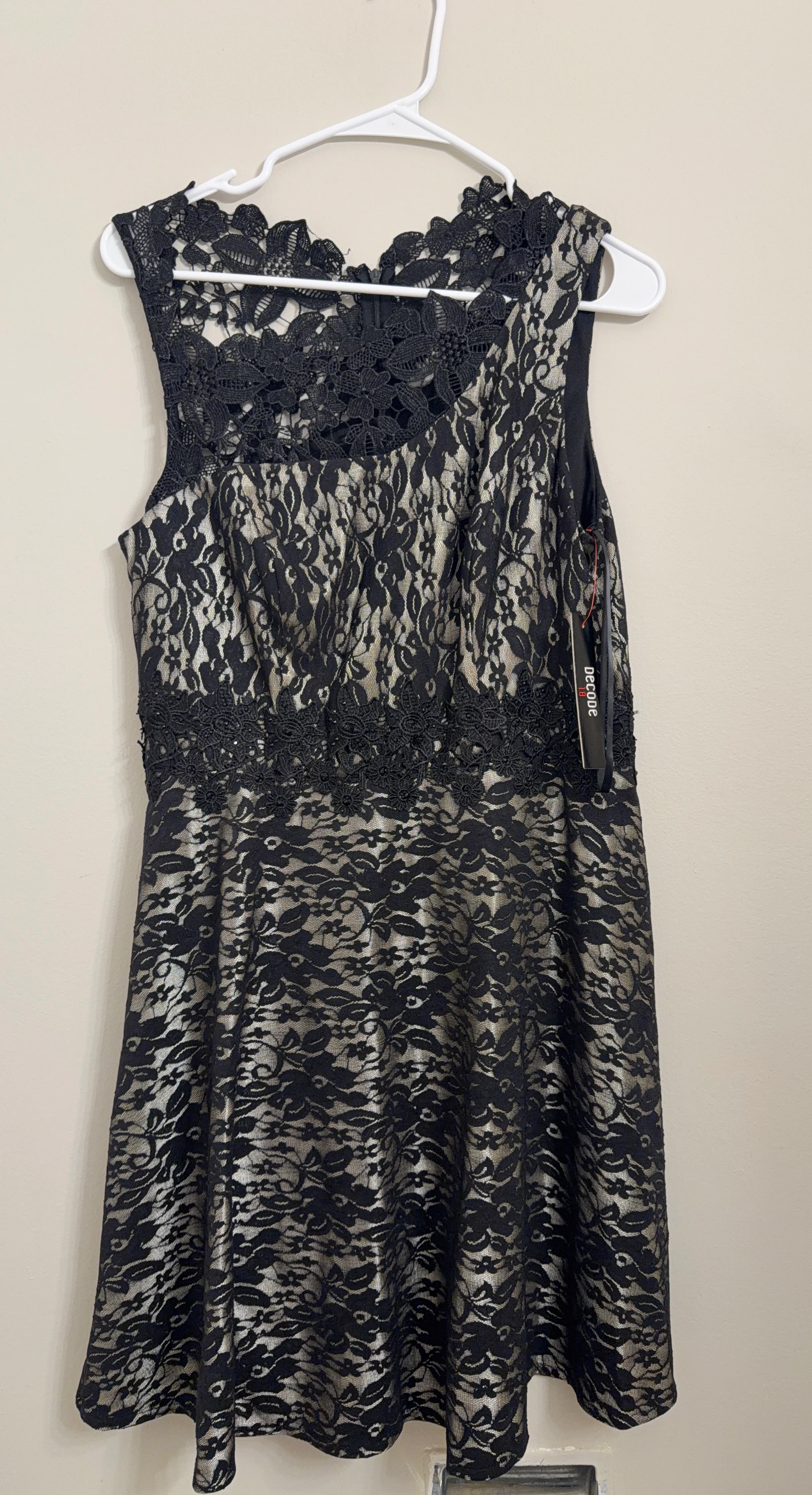 Decode 1.8 Black Lace Dress Size 10