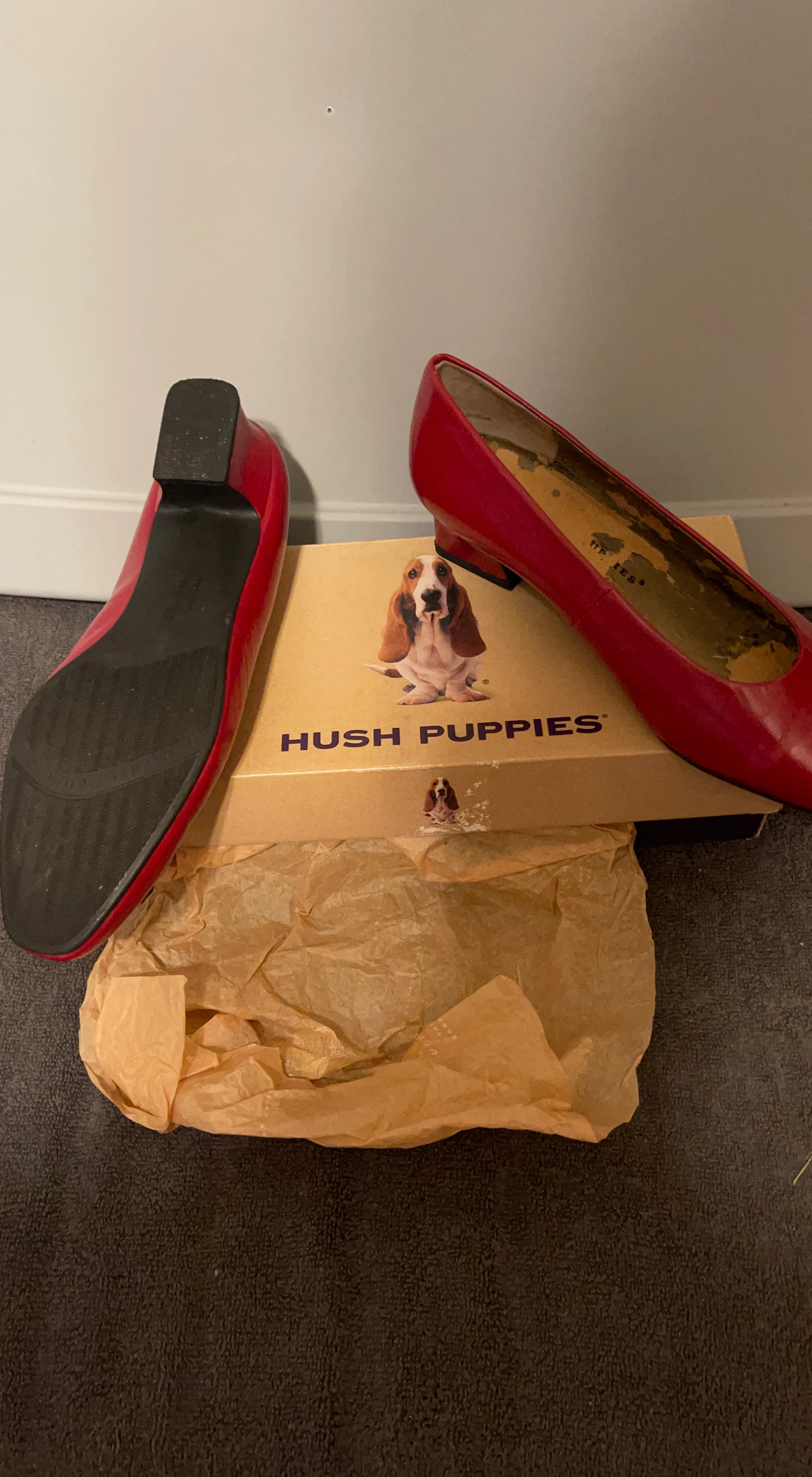 Hush Puppies Red Block Heels
