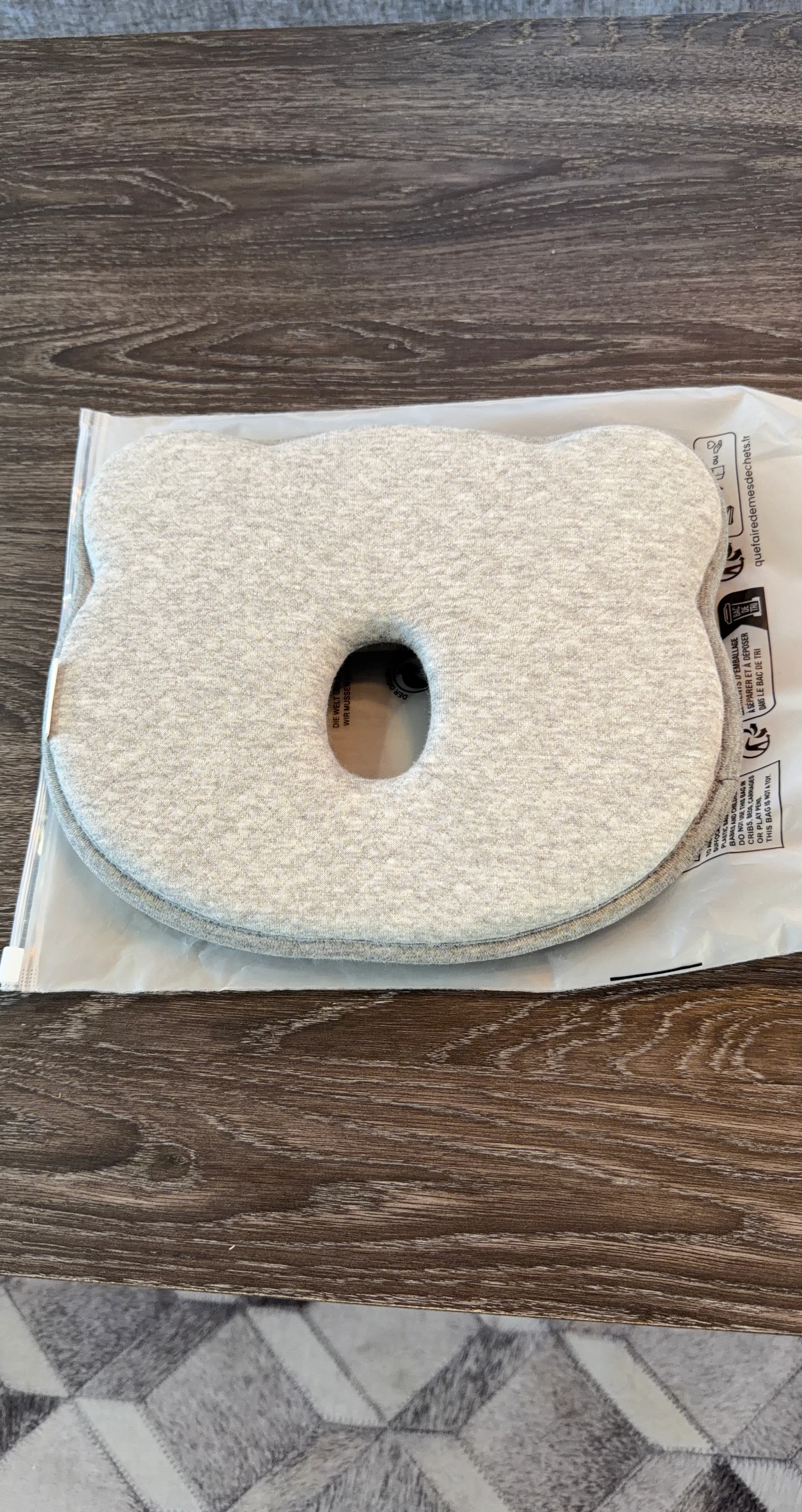 Baby Head Support Pillow - Grey