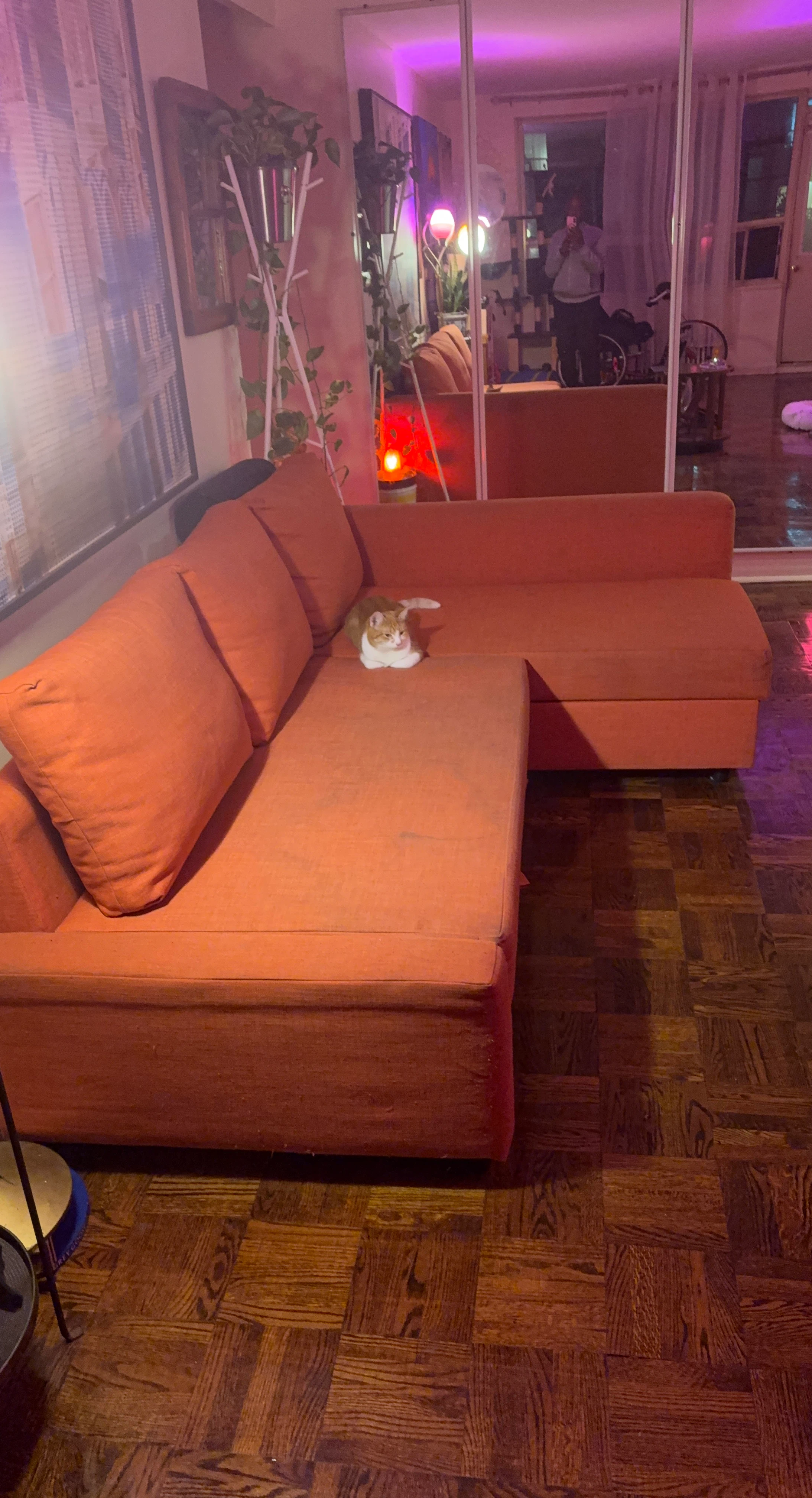 Orange Sectional Sofa - photo 2