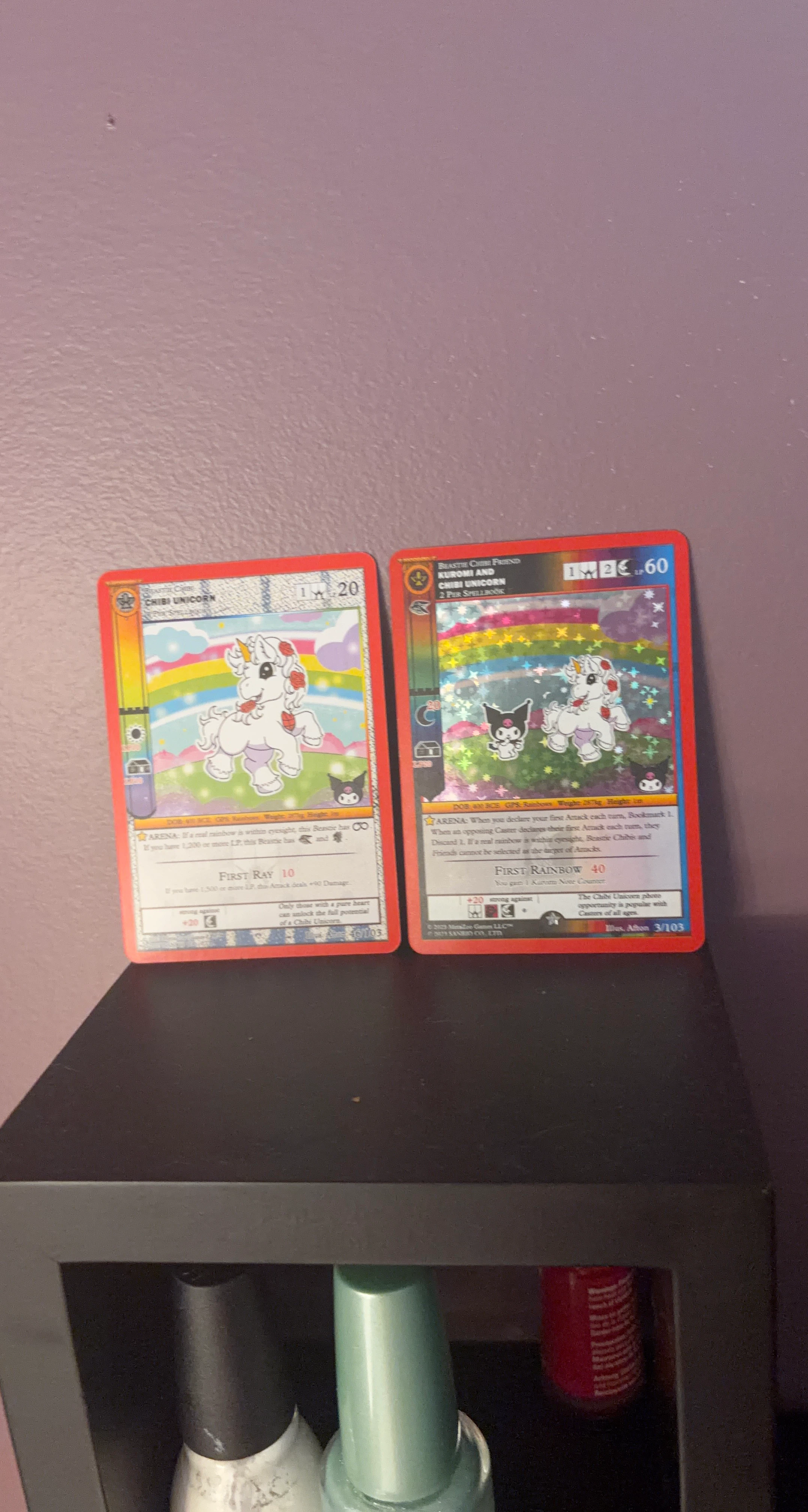 MetaZoo Sanrio Chibi Unicorn & Kuromi Cards