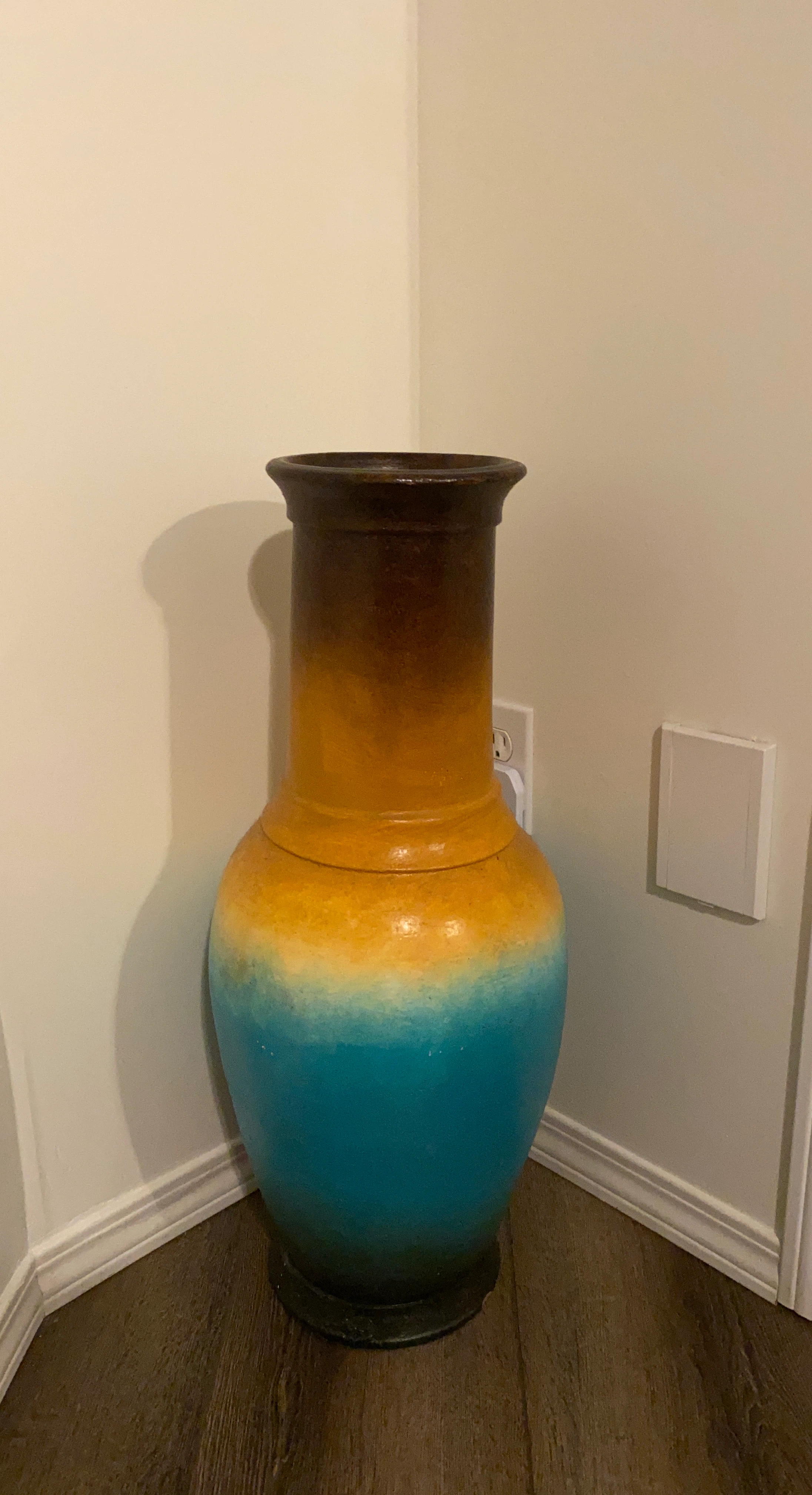 Large Gradient Ceramic Floor Vase