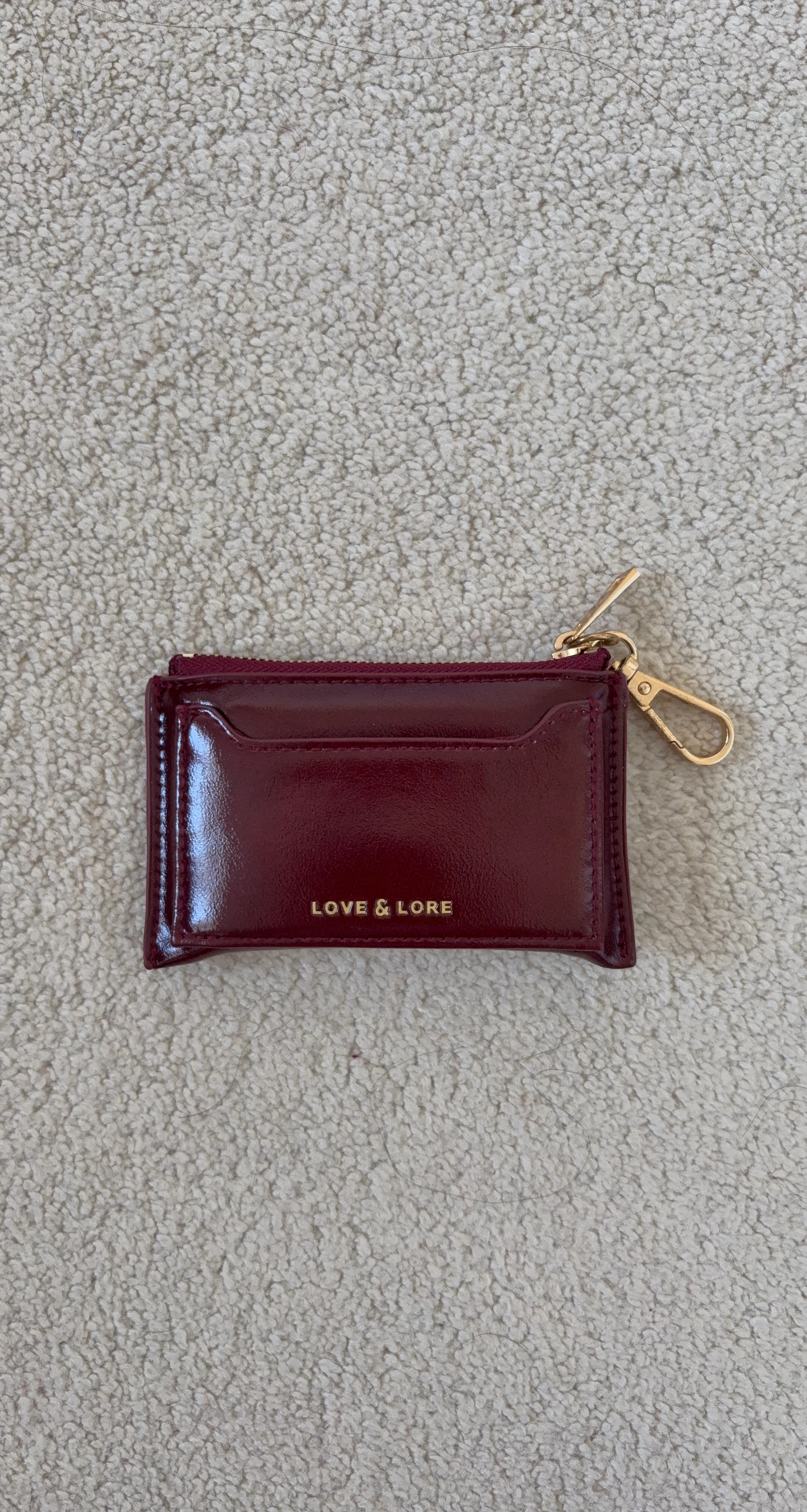 Love & Lore Burgundy Card Case